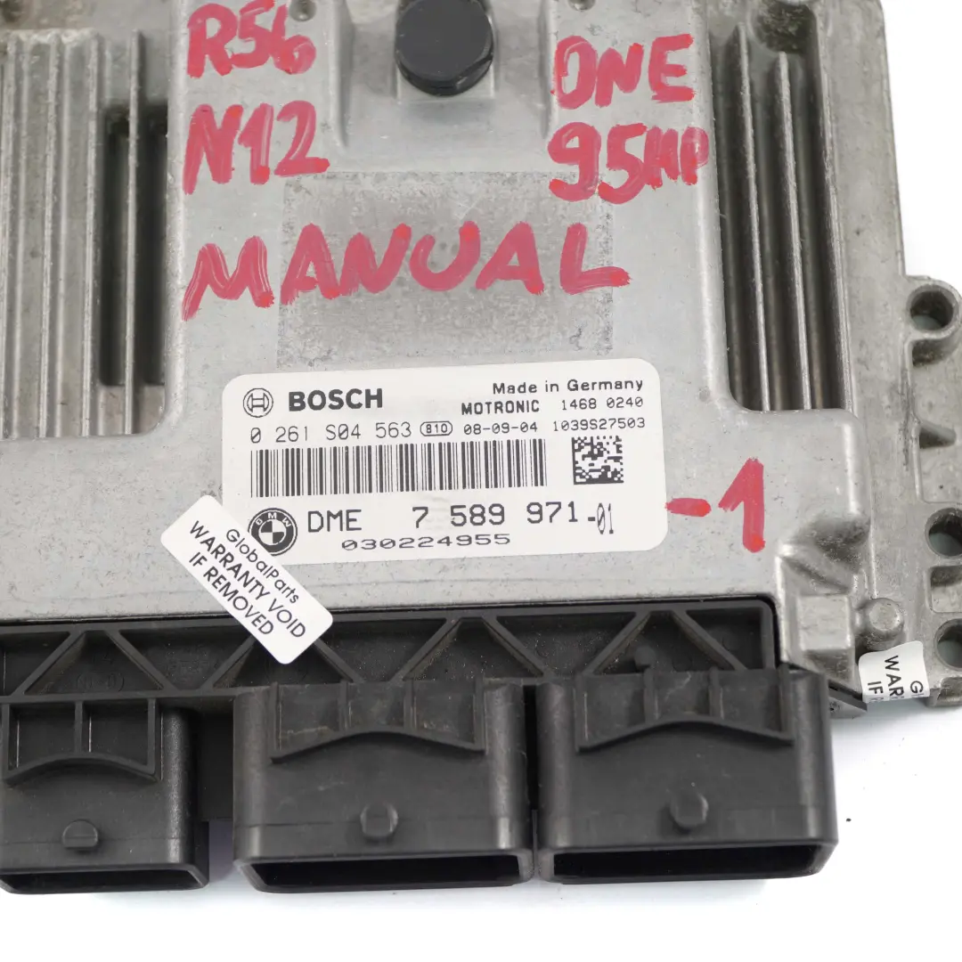 Mini One R55 R56 N12 1.4 95PS Moteur ecu Commande Dme Boite de Vitesse - SKU 7589971-1 - Numéro de pièce 7589971
