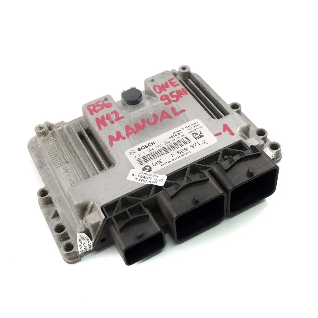 95HP ECU Unità Di Controllo Motore DME per Mini One R55 R56 N12 1.4 con numero di parte 7589971 Mini One R55 R56 N12 1.4 95HP ECU Unità Di Controllo Motore DME - SKU 7589971-1 - Numero di parte 7589971