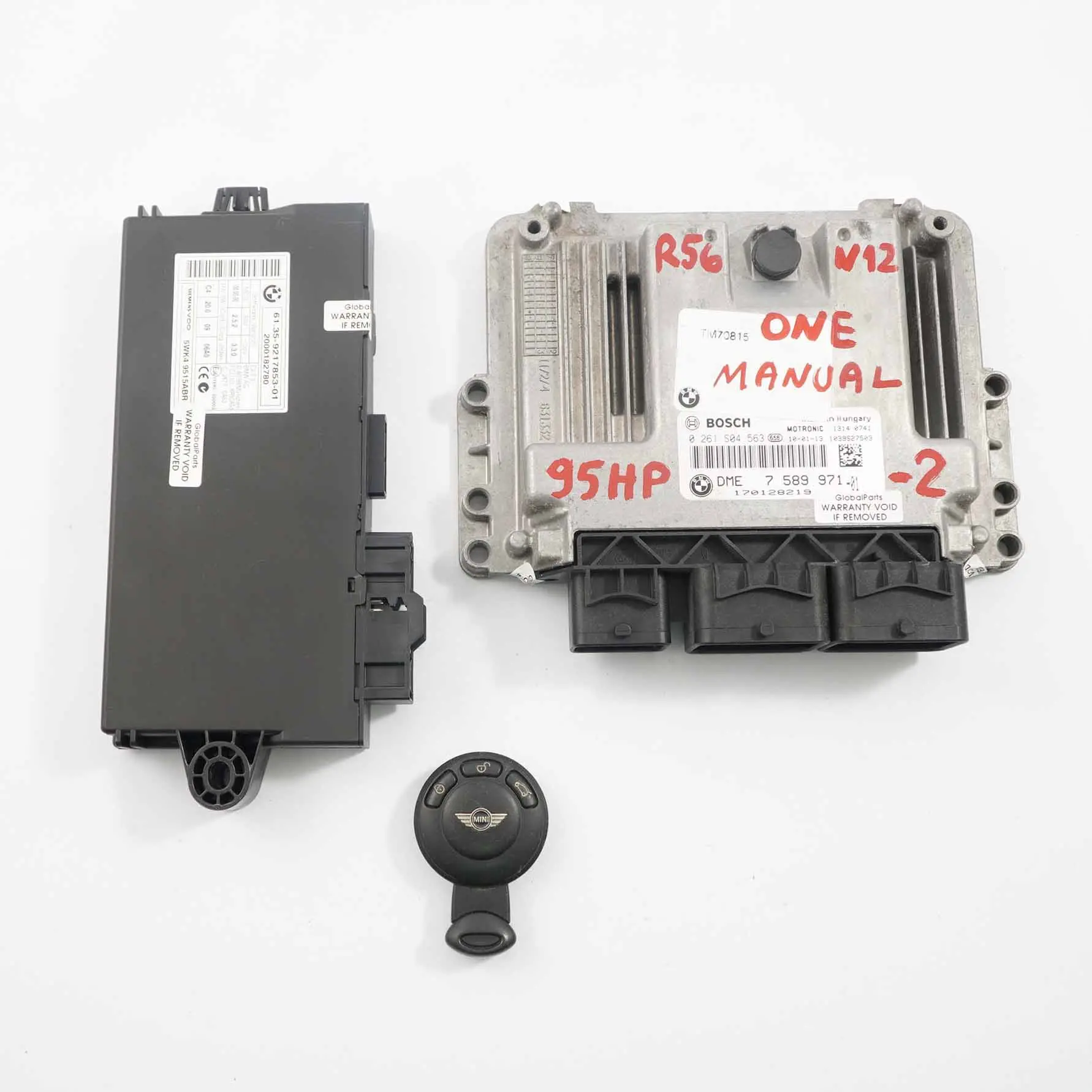 ECU Kit Mini One R55 R56 R57 N12 95HP DME 7589971 + CAS3 + Clé