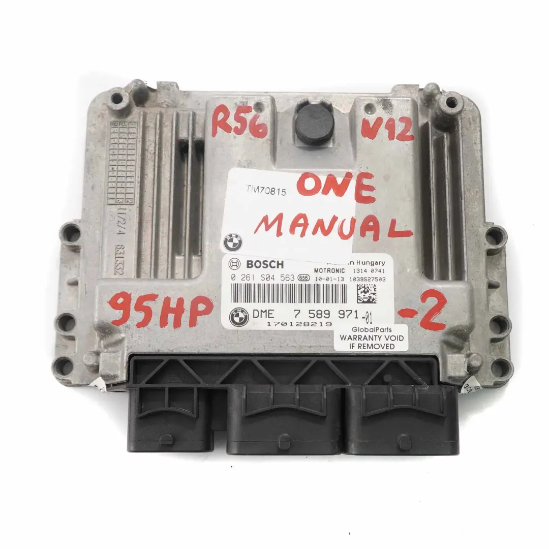 ECU Kit Mini One R55 R56 R57 N12 95HP DME + CAS3 + Key Manual  - SKU 7589971-2 - Part number 7589971
