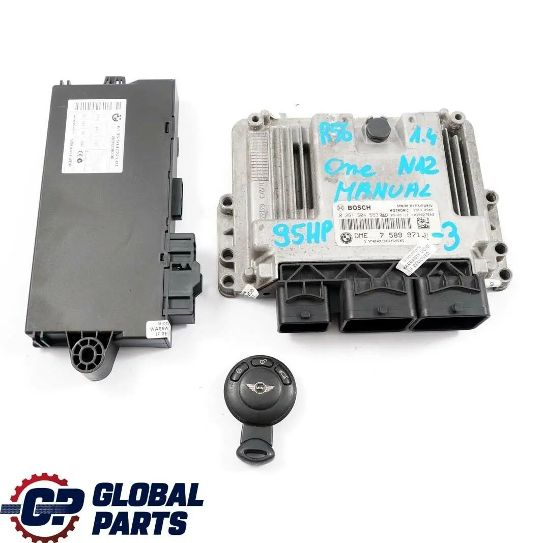N12B14A 95HP Benzin ECU Steuergerät DME + CAS3 für Mini One R55 R56 N12 1.4 mit Teilenummer 7589971 Mini One R55 R56 N12 1.4 N12B14A 95HP Benzin ECU Steuergerät DME + CAS3 - SKU 7589971-3 - Teilenummer 7589971