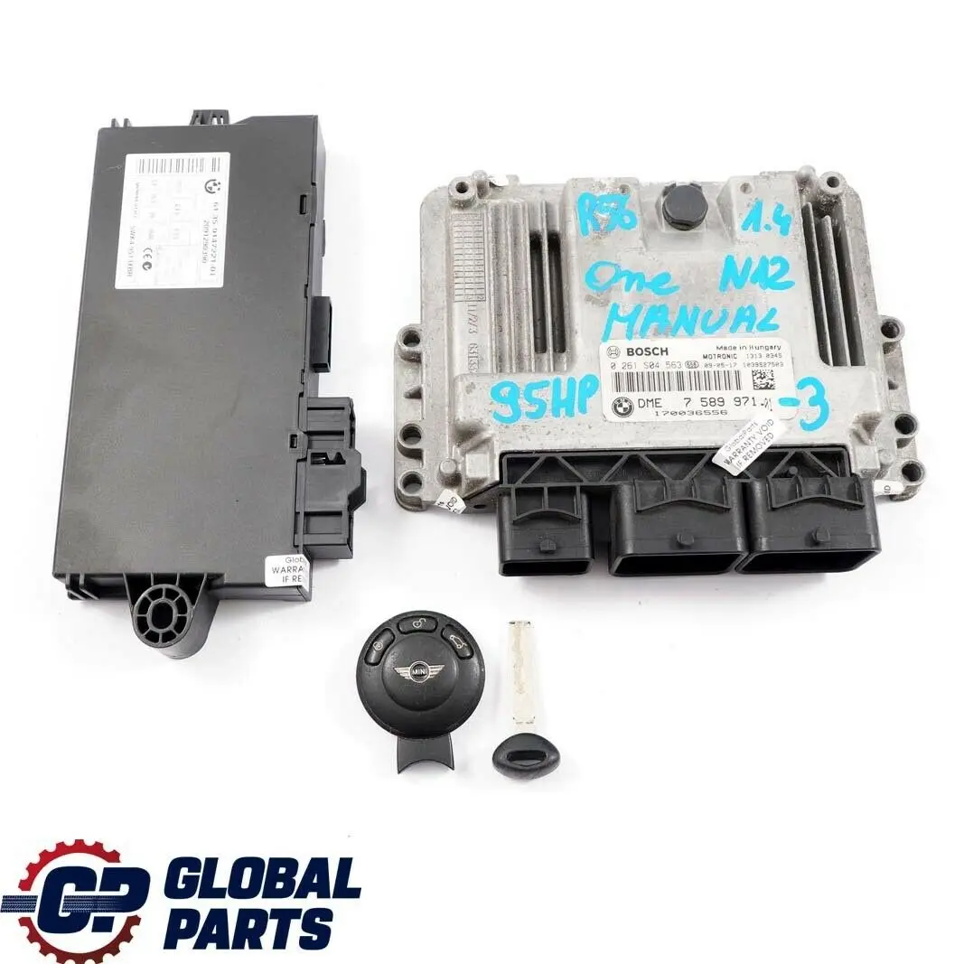 N12B14A 95HP Gasolina ECU Kit DME CAS3 Clave para Mini One R56 N12 1.4 con número de pieza 7589971 Mini One R56 N12 1.4 N12B14A 95HP Gasolina ECU Kit DME CAS3 Clave - SKU 7589971-3 - Número de pieza 7589971