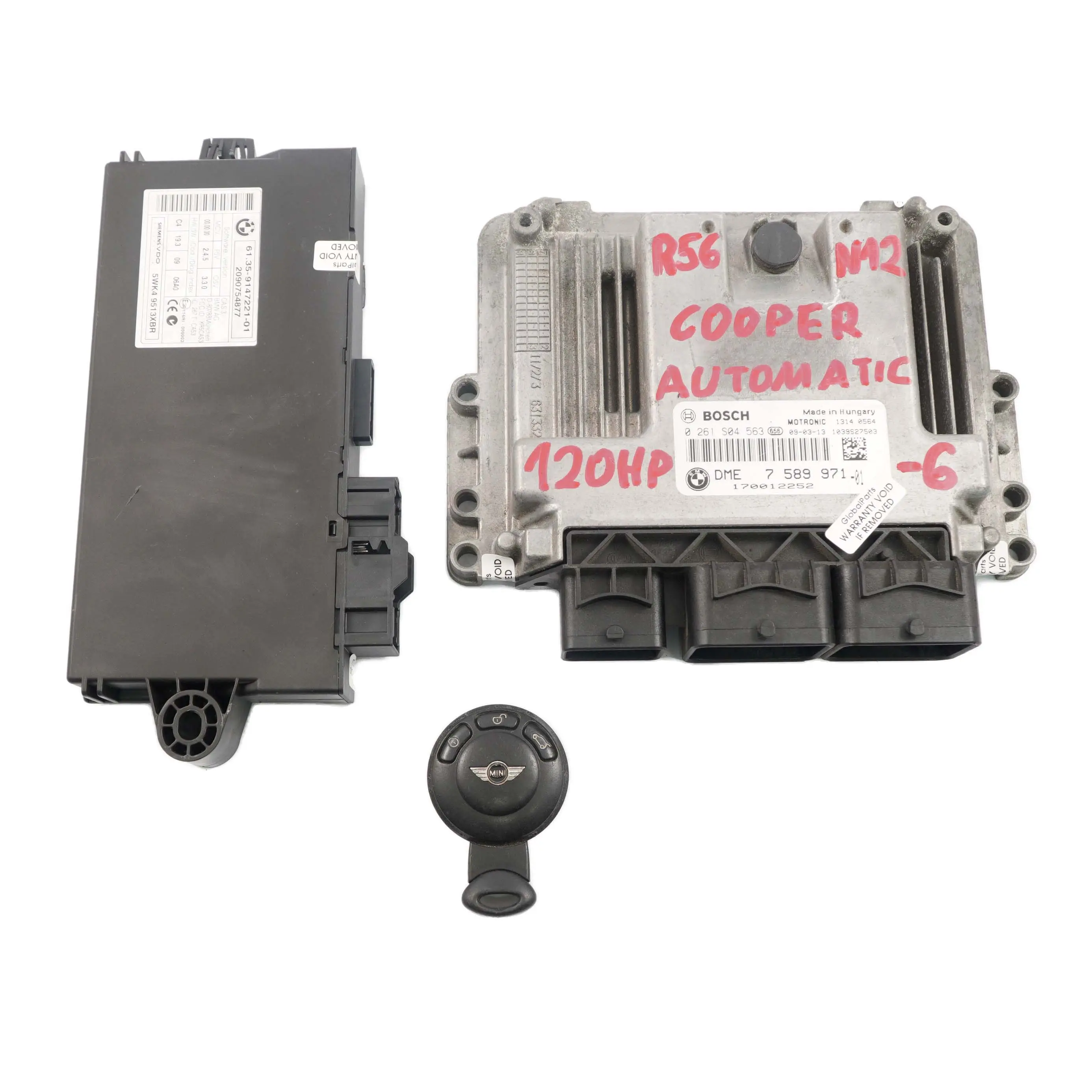 Mini Cooper R55 R56 R57 N12 1.6 120HP ECU Kit DME 7589971 + CAS3 + Key Automatic