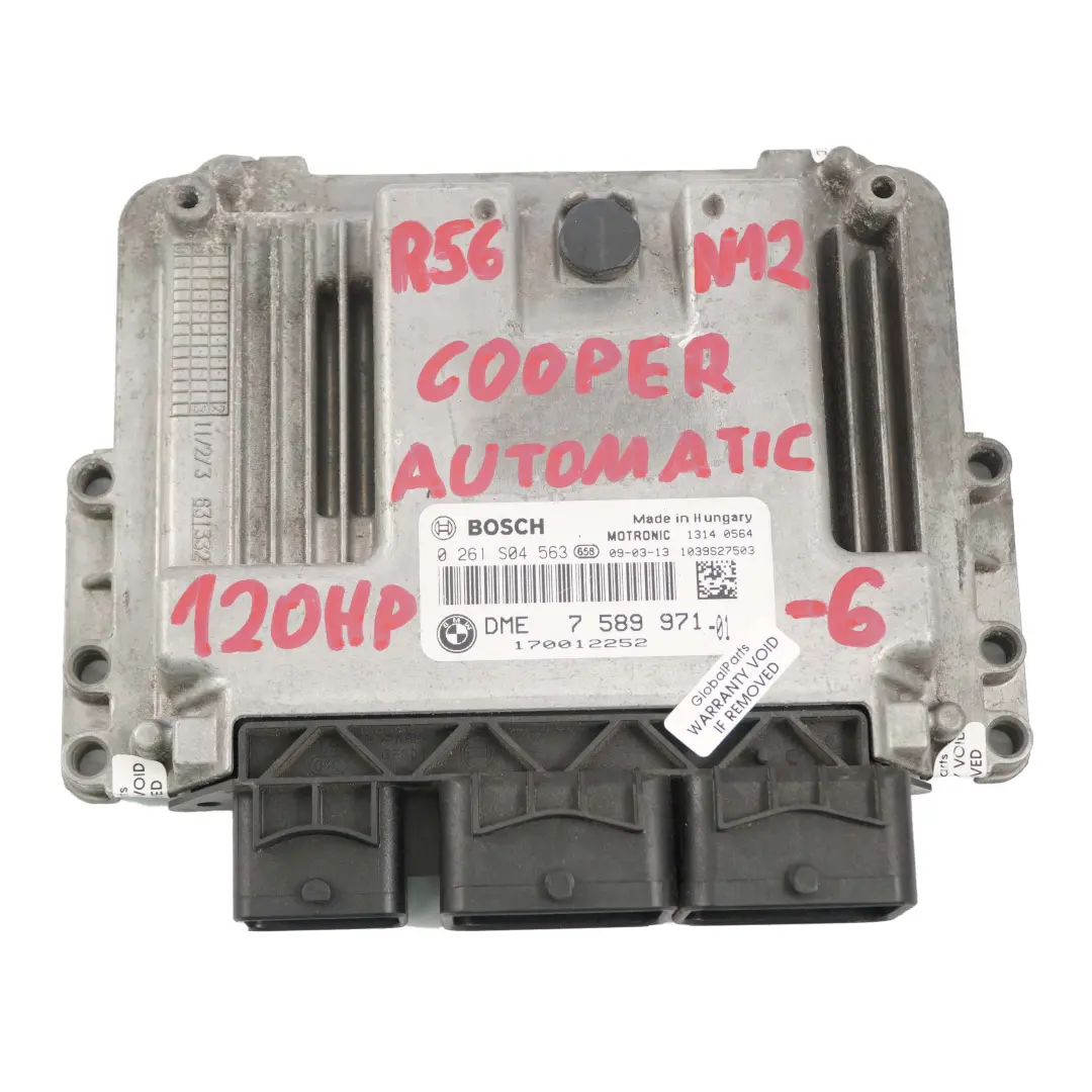 Mini Cooper R55 R56 R57 N12 1.6 120HP ECU Kit DME + CAS3 + Key Automatic - SKU 7589971-6 - Part number 7589971