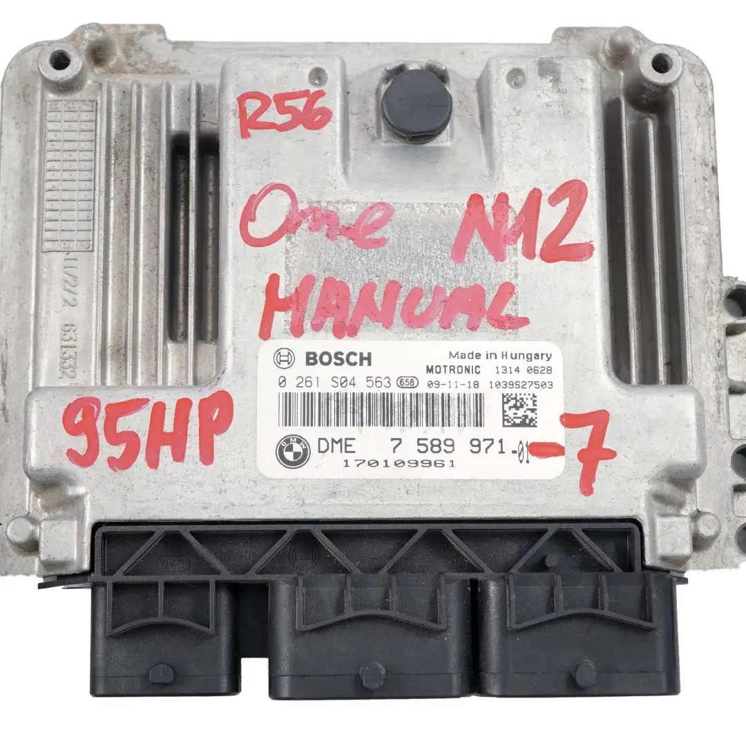 Mini One R56 N12 1.4 95HP Petrol ECU Control Unit Kit DME + CAS3 + Keys - SKU 7589971-7 - Numéro de pièce 7589971