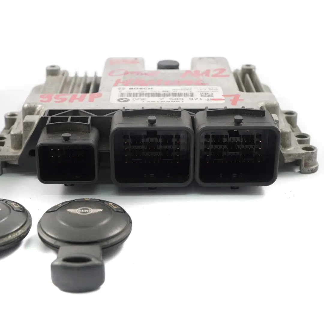 95HP benzina ECU Control Kit DME + CAS3 + chiavi per Mini One R56 N12 1.4 con numero di parte 7589971 Mini One R56 N12 1.4 95HP benzina ECU Control Kit DME + CAS3 + chiavi - SKU 7589971-7 - Numero di parte 7589971