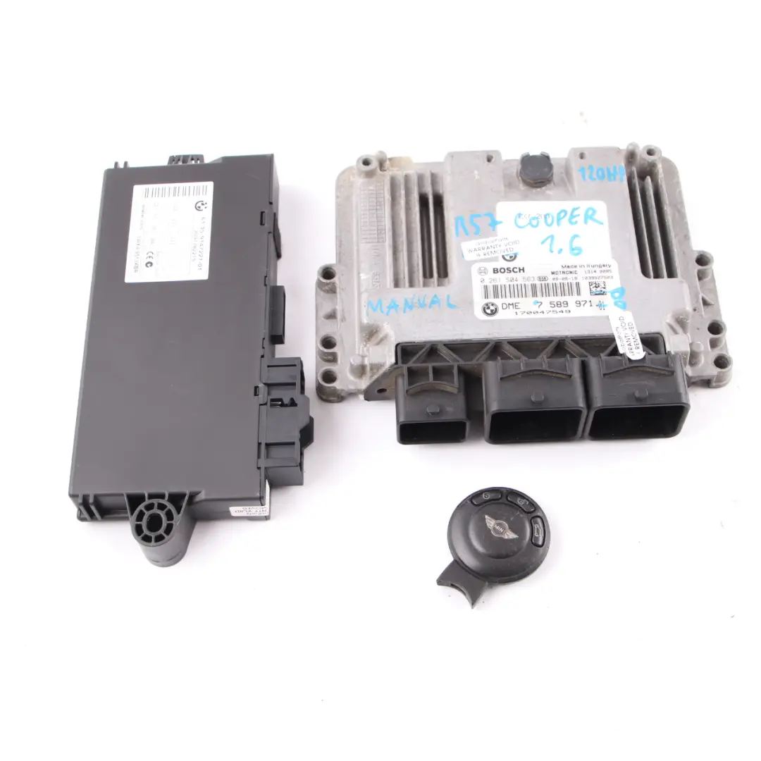 120HP ECU Kit DME + CAS3 + Key Manual to Mini Cooper R55 R56 Engine N12 1.6 with Part number 7589971 Mini Cooper R55 R56 Engine N12 1.6 120HP ECU Kit DME + CAS3 + Key Manual - SKU 7589971-8 - Part number 7589971