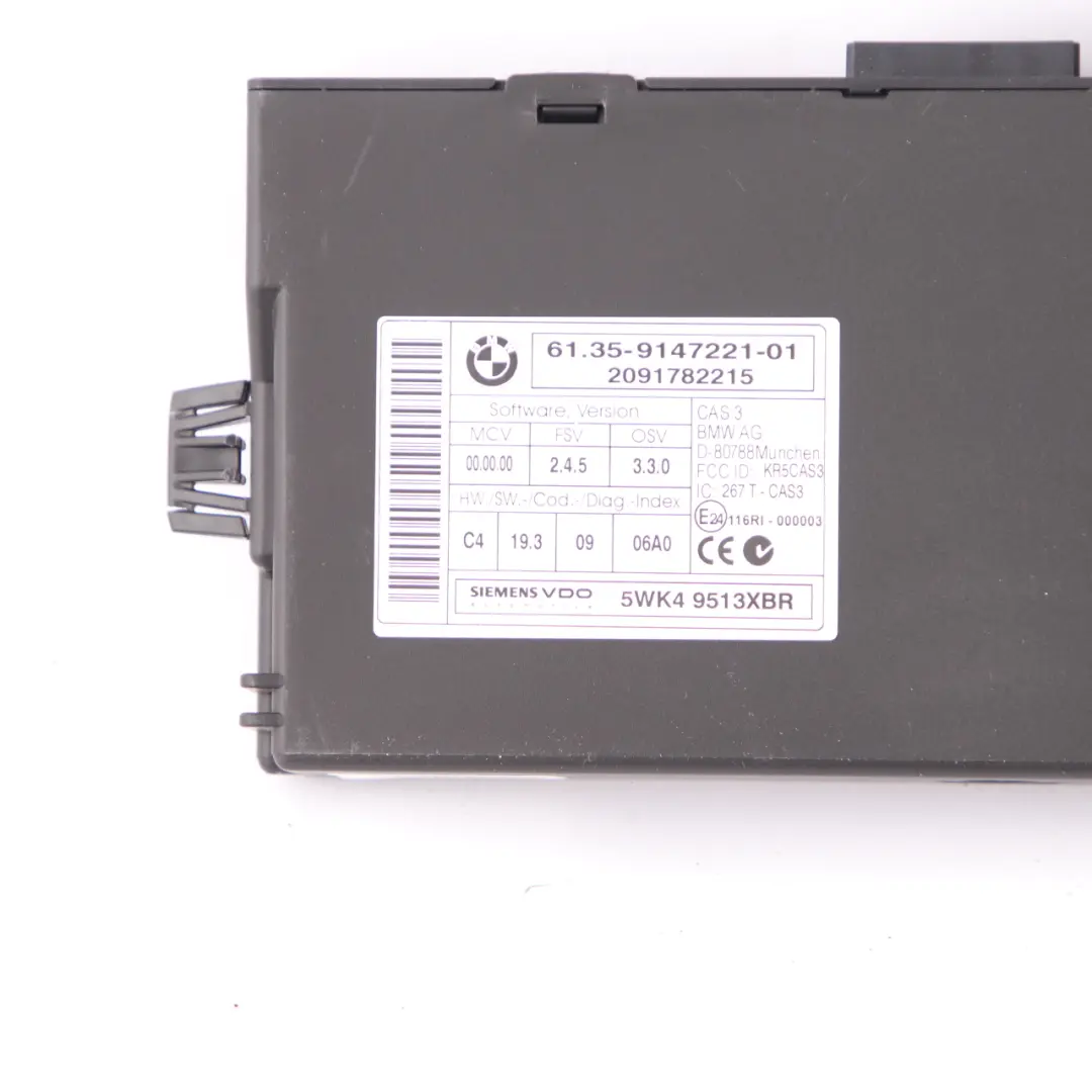 Mini R55 R56 Motor N12 1.6 120HP ECU Kit DME + CAS3 + Llave Manual - SKU 7589971-8 - Número de pieza 7589971