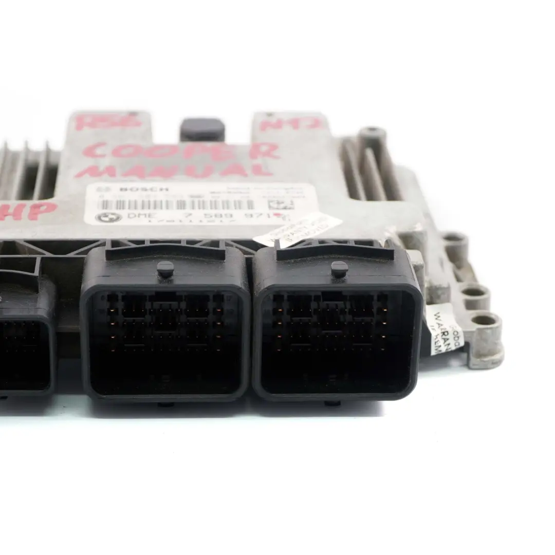 Benzin N12 120PS Motor Steuergerät DME Schaltgetriebe für Mini Cooper R56 mit Teilenummer 7589971 Mini Cooper R56 Benzin N12 120PS Motor Steuergerät DME Schaltgetriebe - SKU 7589971 - Teilenummer 7589971