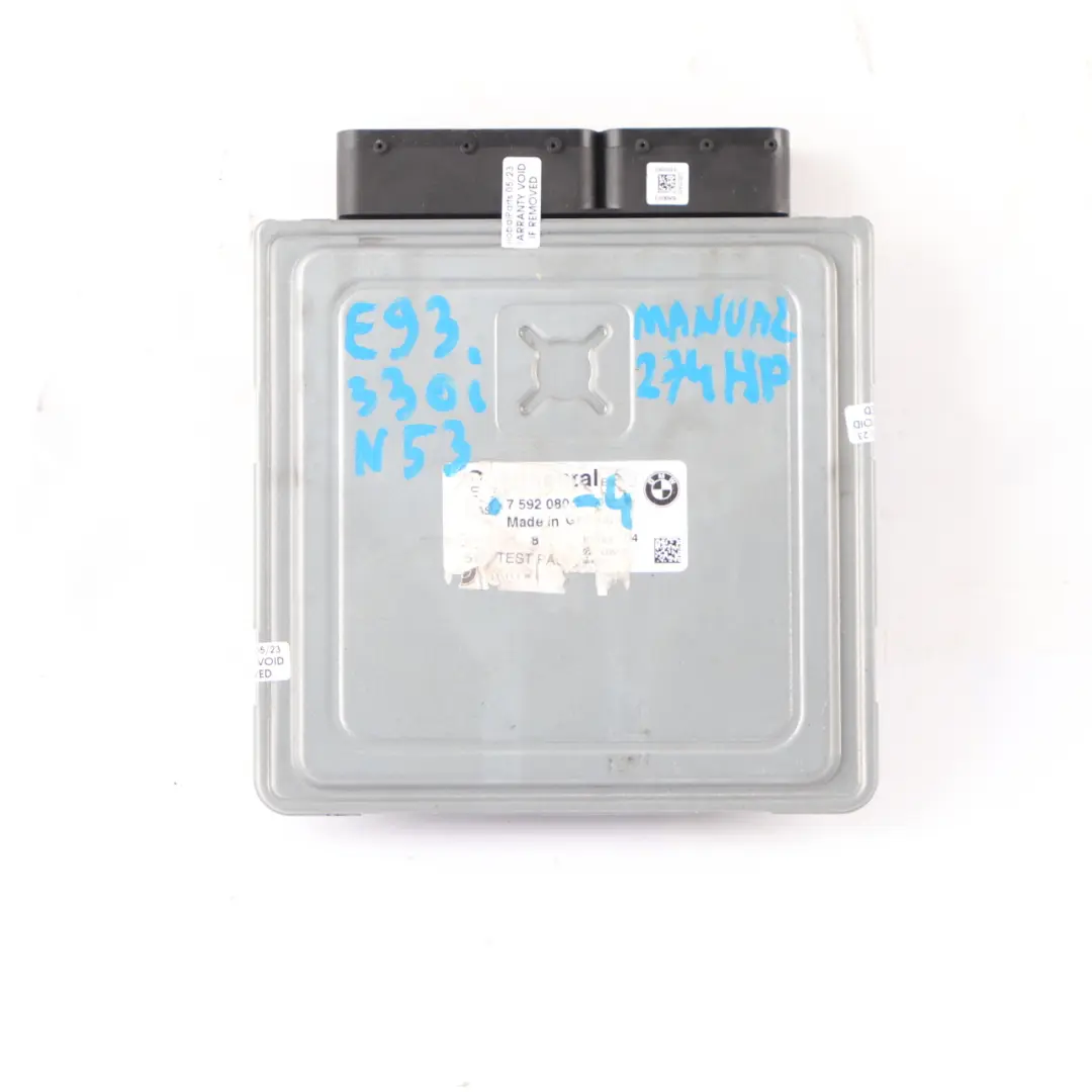 N53 218HP ECU Control Unit DME Manual to BMW E60 E90 E91 LCI 330i 530i with Part number 7592080 BMW E60 E90 E91 LCI 330i 530i N53 218HP ECU Control Unit DME Manual - SKU 7592080-4 - Part number 7592080