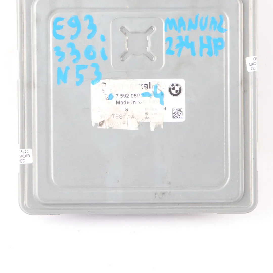 N53 218HP ECU Control Unit DME Manual to BMW E60 E90 E91 LCI 330i 530i with Part number 7592080 BMW E60 E90 E91 LCI 330i 530i N53 218HP ECU Control Unit DME Manual - SKU 7592080-4 - Part number 7592080