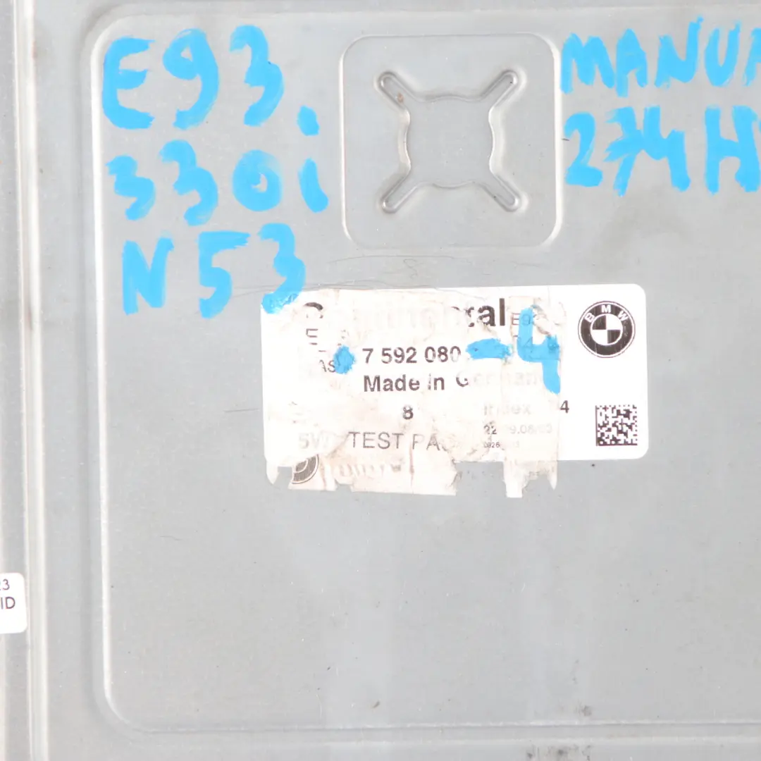 N53 218HP ECU Control Unit DME Manual to BMW E60 E90 E91 LCI 330i 530i with Part number 7592080 BMW E60 E90 E91 LCI 330i 530i N53 218HP ECU Control Unit DME Manual - SKU 7592080-4 - Part number 7592080