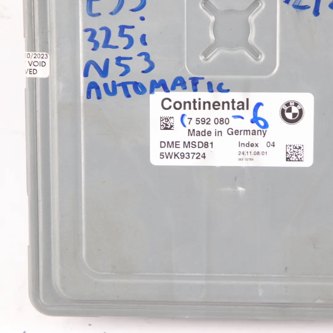 N53 218HP Engine ECU Kit DME CAS3 Key Automatic to BMW E90 E91 LCI 325i with Part number 7592080 BMW E90 E91 LCI 325i N53 218HP Engine ECU Kit DME CAS3 Key Automatic - SKU 7592080-6 - Part number 7592080