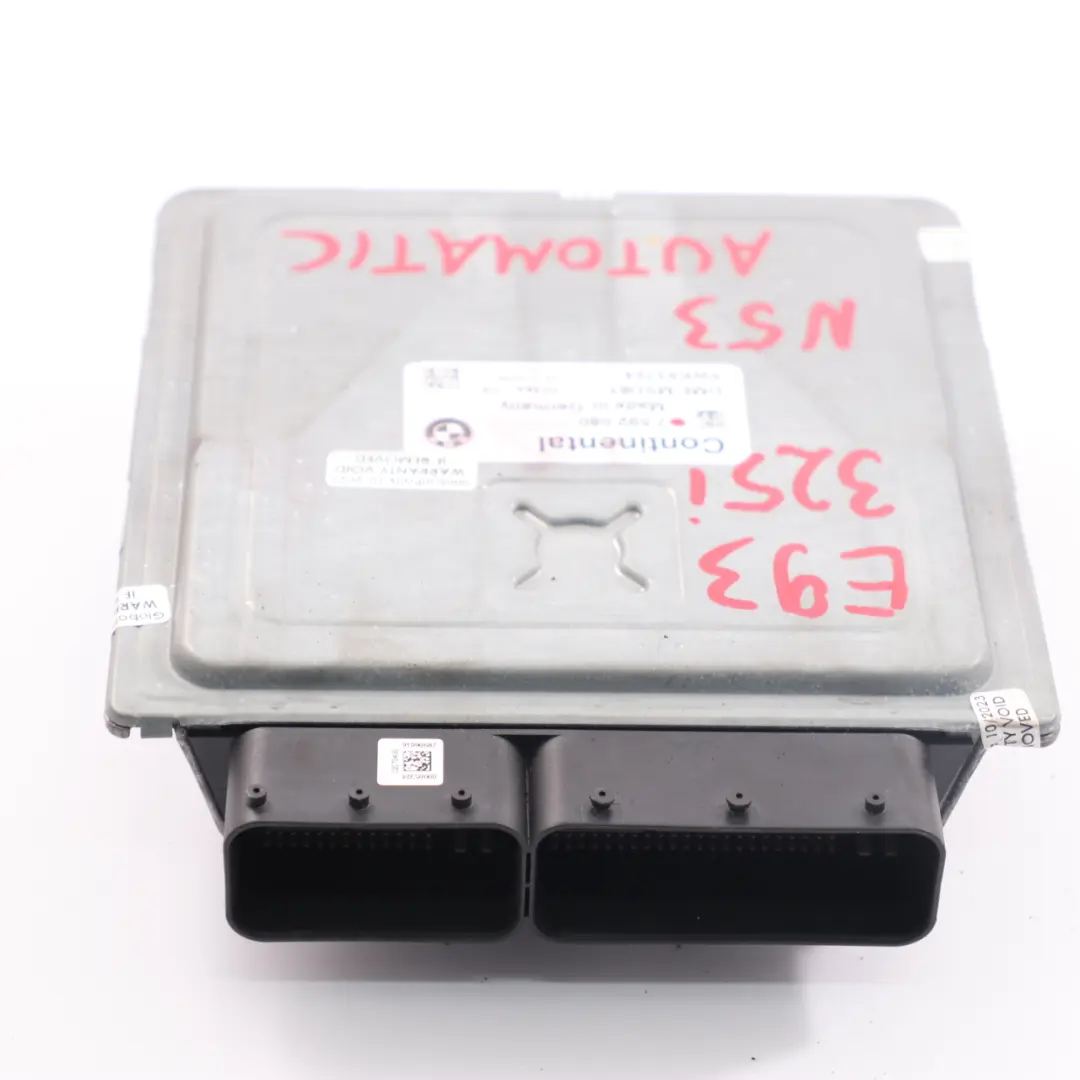 N53 218HP ECU Unité contrôle moteur DME Automatique pour BMW E90 E91 LCI 325i à propos du numéro de pièce 7592080 BMW E90 E91 LCI 325i N53 218HP ECU Unité contrôle moteur DME Automatique - SKU 7592080 - Numéro de pièce 7592080