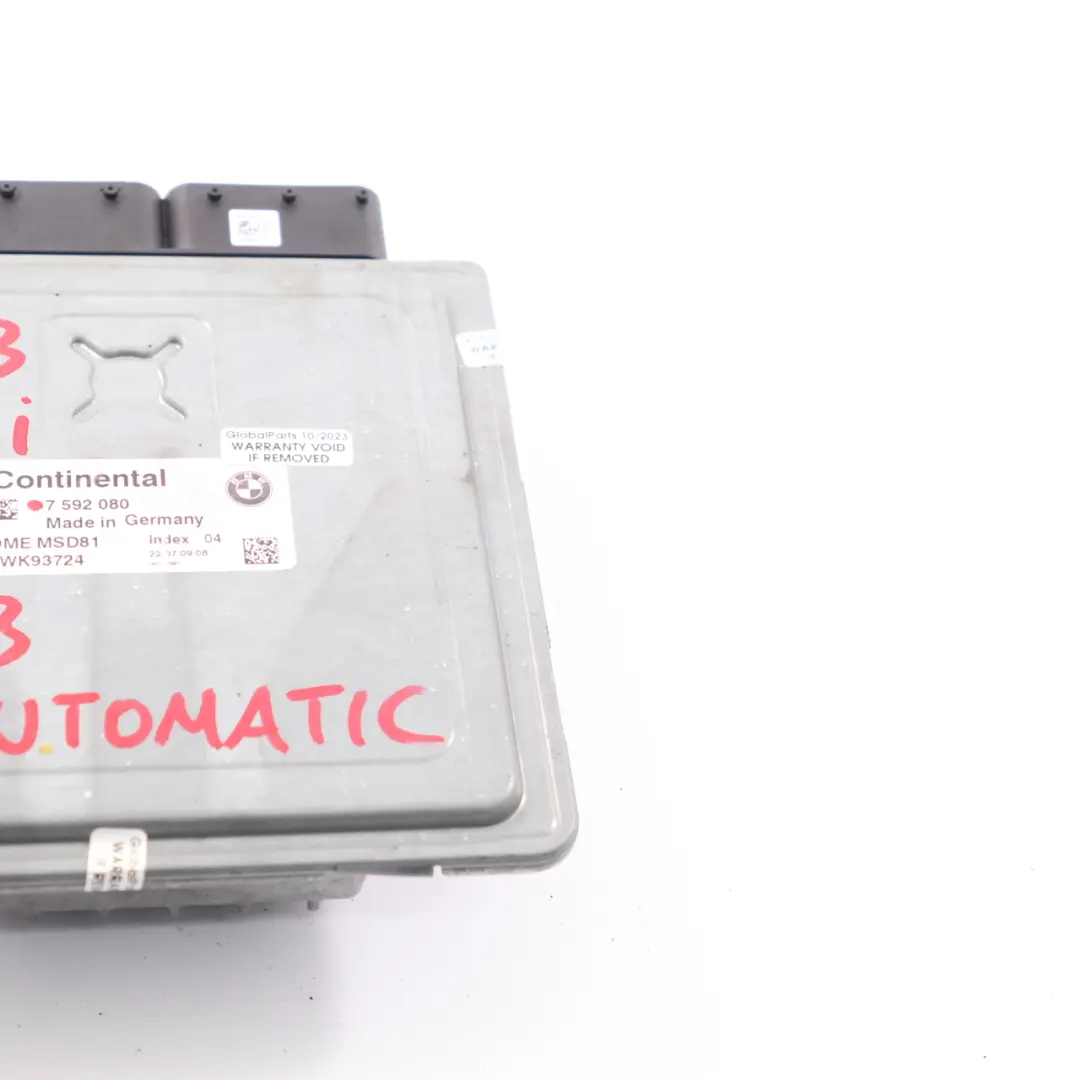 N53 218HP ECU Unidad Control Motor DME Automático para BMW E90 E91 LCI 325i con número de pieza 7592080 BMW E90 E91 LCI 325i N53 218HP ECU Unidad Control Motor DME Automático - SKU 7592080 - Número de pieza 7592080