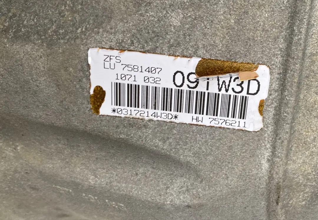 N52N N53 Automatyczna Skrzynia Biegów GA6HP19Z do BMW E60 E61 LCI 523i 525i o numerze 7592520 BMW E60 E61 LCI 523i 525i N52N N53 Automatyczna Skrzynia Biegów GA6HP19Z - SKU 7592520 - Numer Części 7592520