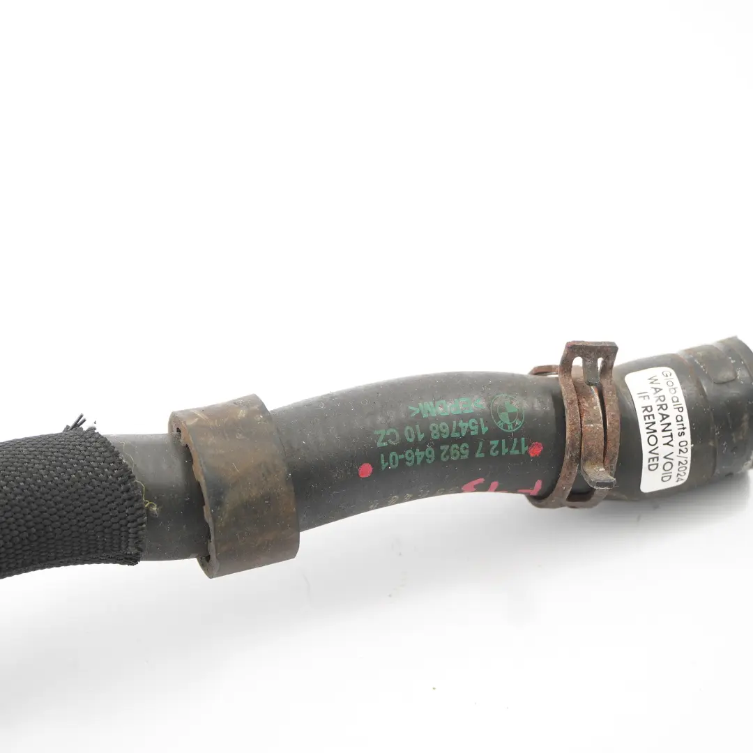 Hose BMW F13 Coupe N63 Heat Exchanger Coolant Cooling Pipe Line to with Part number 7592646 Hose BMW F13 Coupe N63 Heat Exchanger Coolant Cooling Pipe Line - SKU 7592646 - Part number 7592646