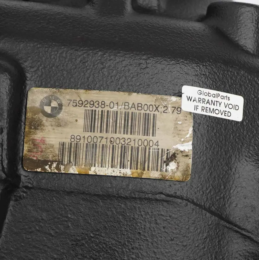 BMW X1 E84 18dX 20dX N47 Différentiel Arrière Diff Ratio 2.79 7592938 GARANTIE - SKU 7592939 - Numéro de pièce 7592939