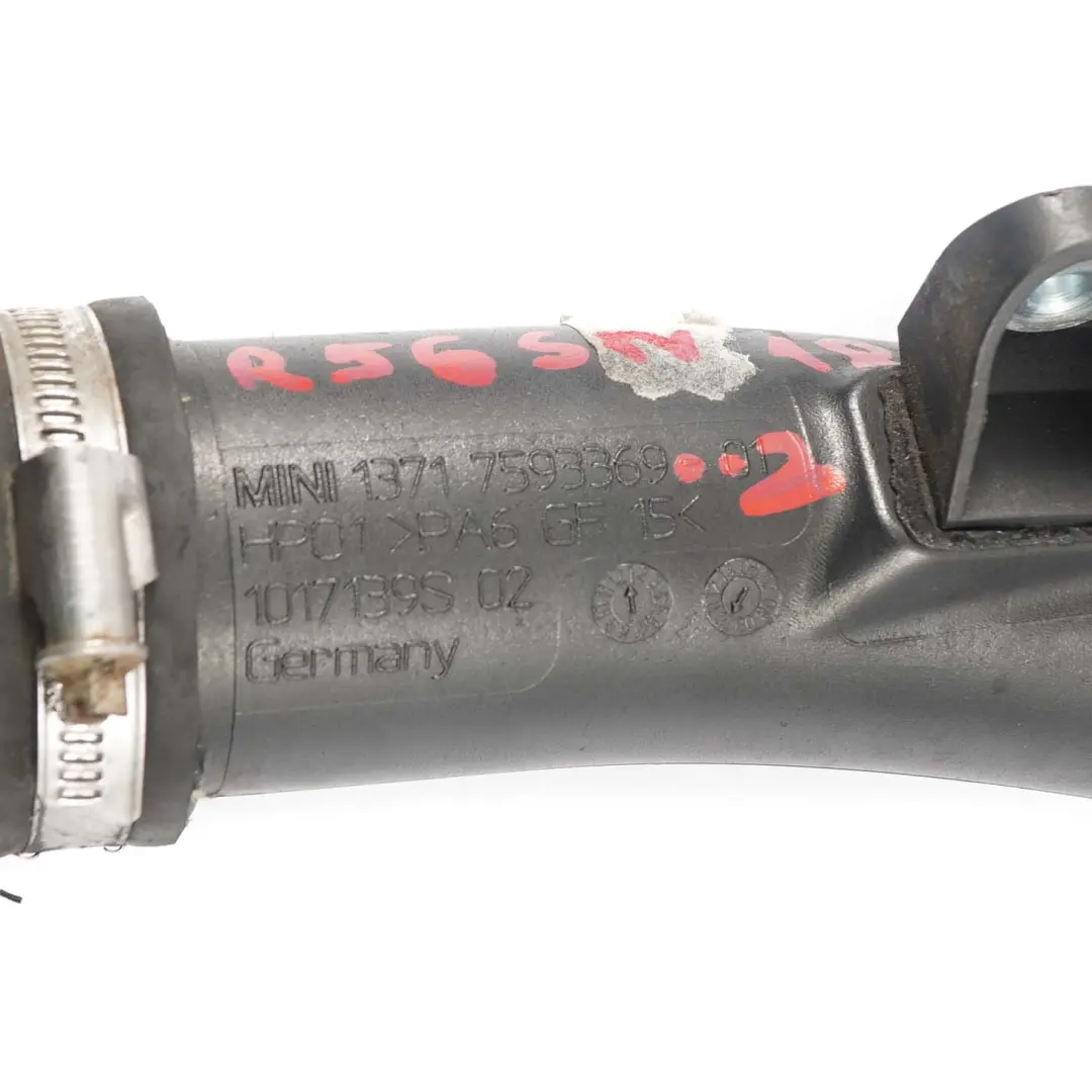 Ladeluftkühler Einlass Turbo Schlauchleitung für Mini Cooper S JCW R55 R56 N18 Motor mit Teilenummer 7593369 Mini Cooper S JCW R55 R56 N18 Motor Ladeluftkühler Einlass Turbo Schlauchleitung - SKU 7593369-2 - Teilenummer 7593369