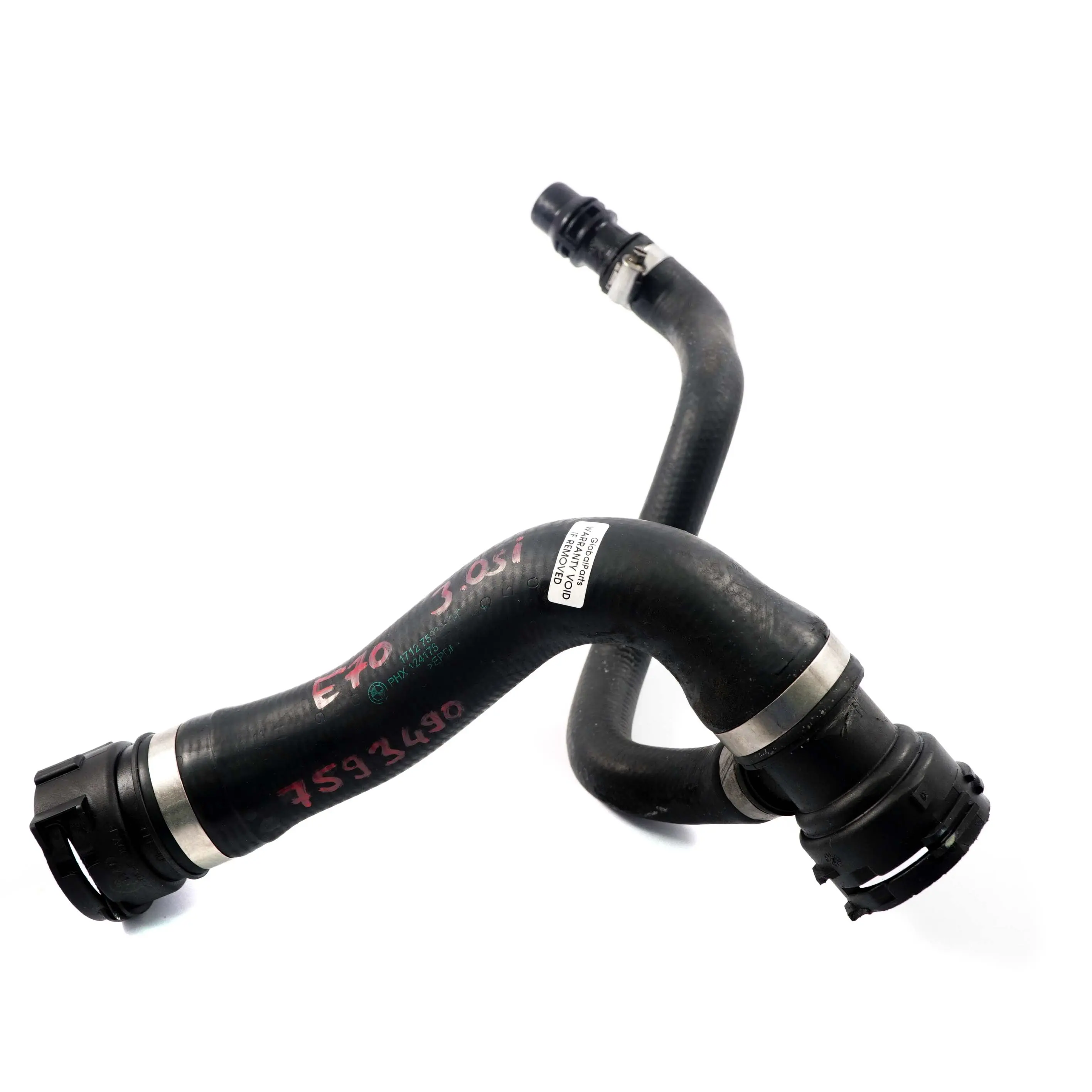 Radiator Hose BMW X5 X6 E70 E71 3.0si N52N Coolant Line Pipe Petrol 7593490