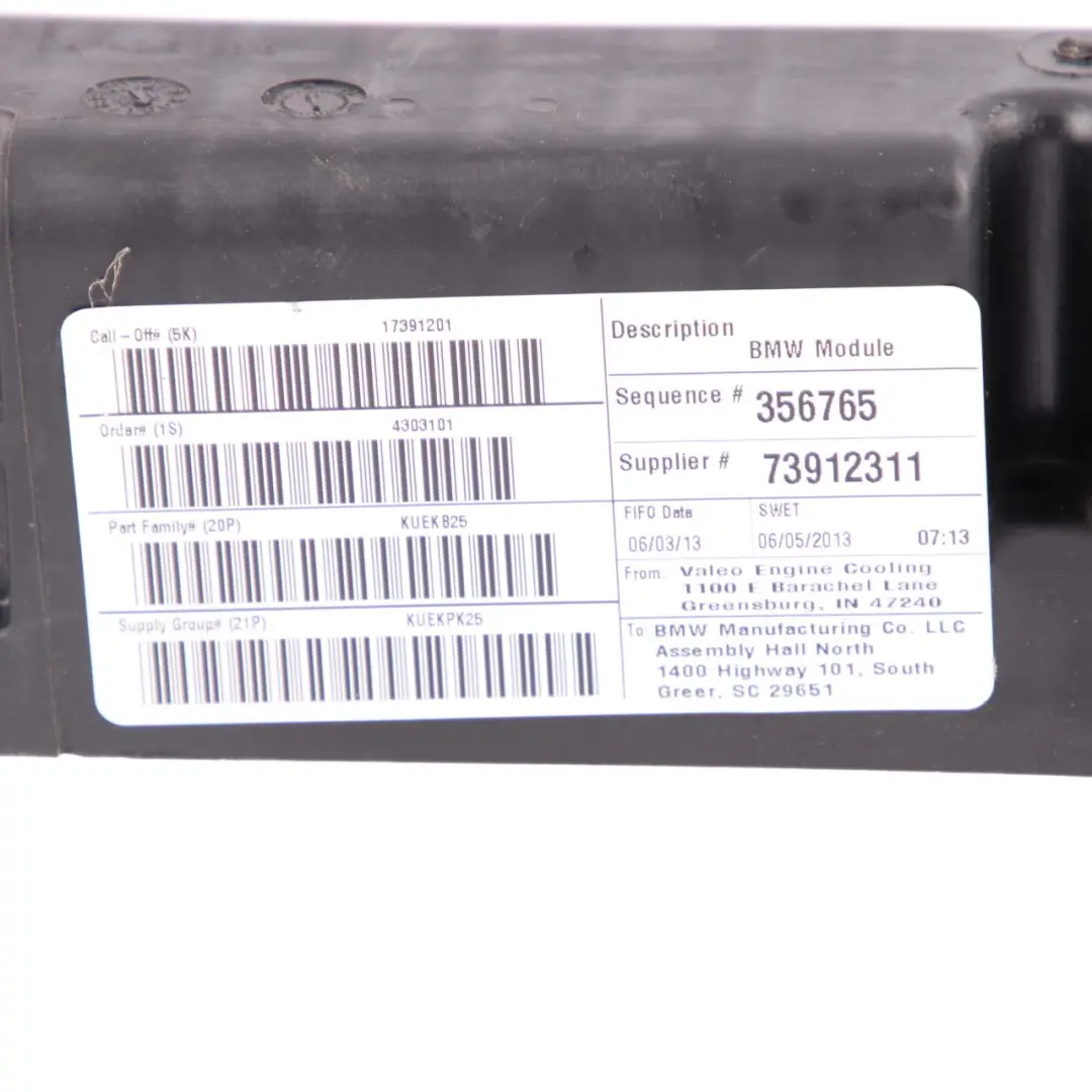 Montaggio radiatore BMW X3 F25 X4 F26 Staffa Modulo Portante Coperchio per con numero di parte 7593838 Montaggio radiatore BMW X3 F25 X4 F26 Staffa Modulo Portante Coperchio - SKU 7593838 - Numero di parte 7593838
