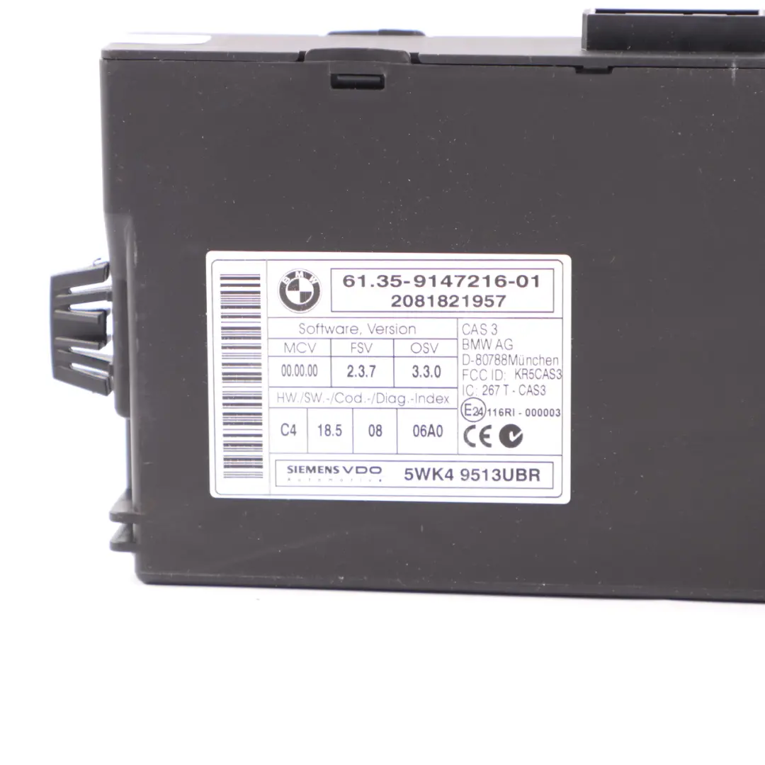 BMW E60 E90 E91 LCI 325i 525i N53 218HP ECU Kit DME CAS3 + Key Manual - SKU 7594305-3 - Part number 7594305
