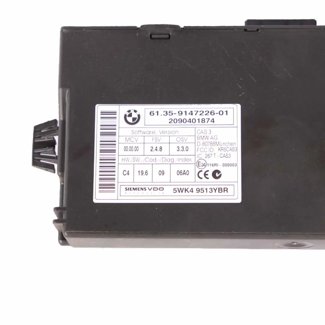 BMW E81 E87 LCI N43 116i 1.6 122HP ECU Control Unit Kit DME CAS3 + Key - SKU 7595179-15 - Part number 7595179