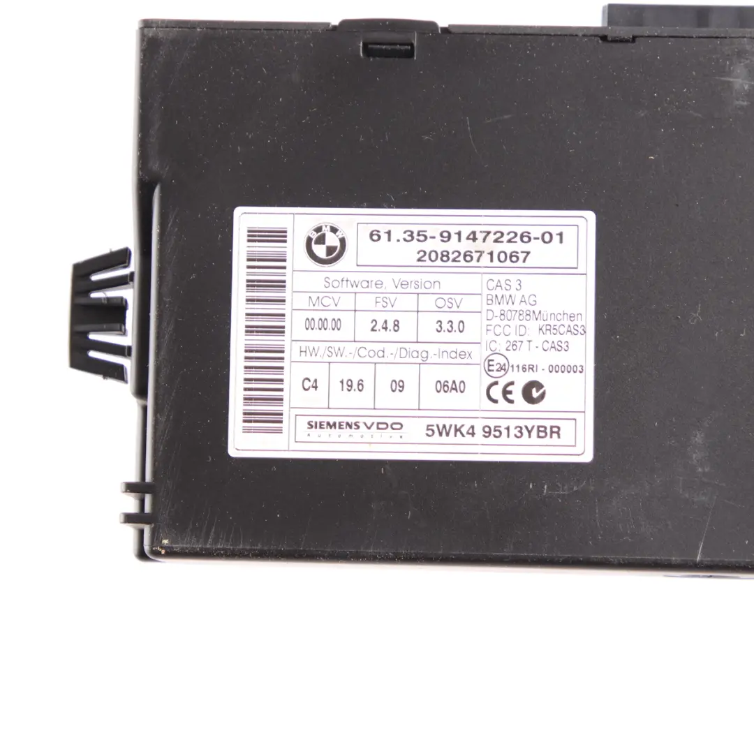 BMW E87 LCI E90 N43 118i ECU Control Unit Kit DME 7595179 CAS3 + Key Automatic - SKU 7595179-17 - Part number 7599881