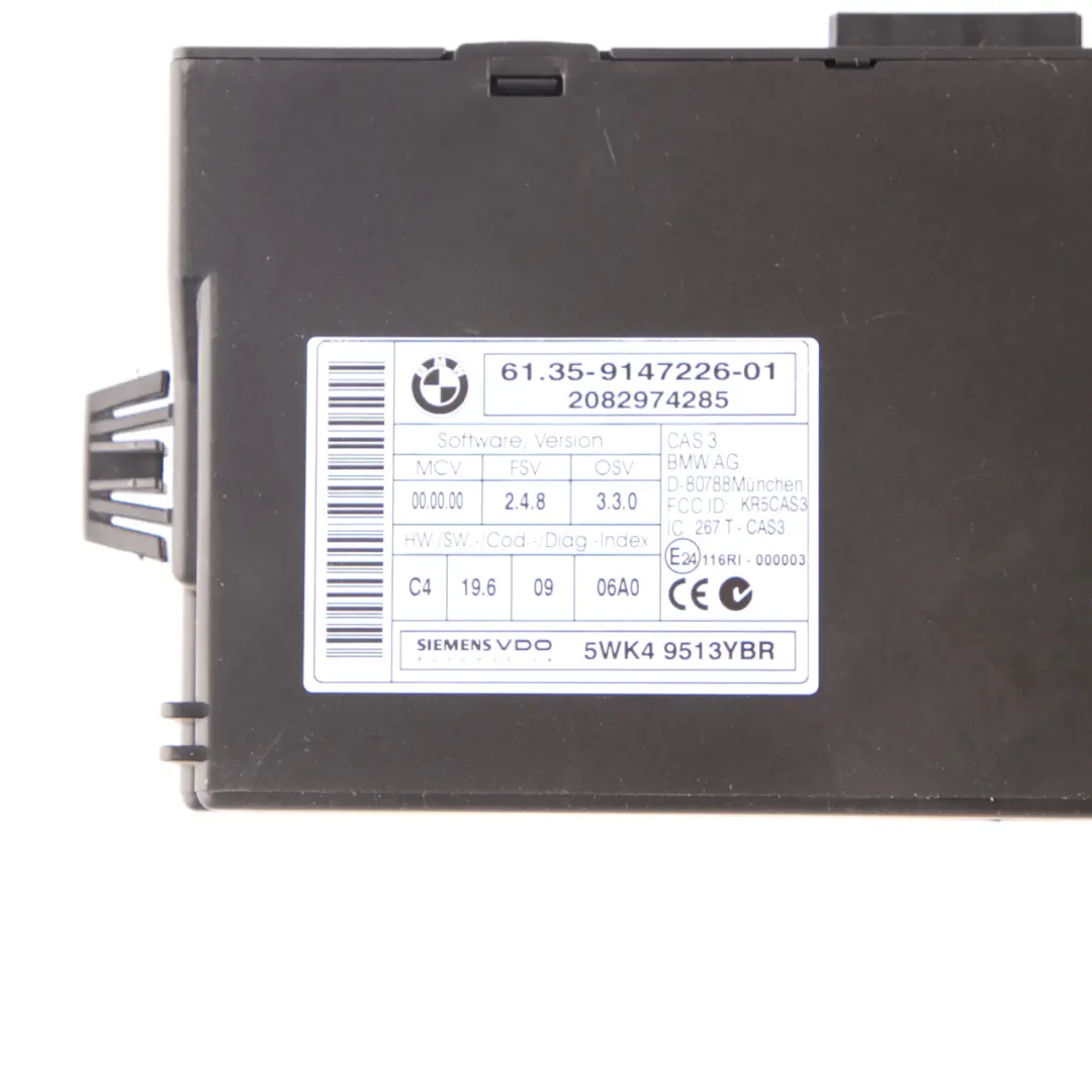 BMW E81 E87 LCI E90 N43 118i 318i Petrol ECU Kit DME CAS3 + Key - SKU 7595179-3 - Part number 7595179