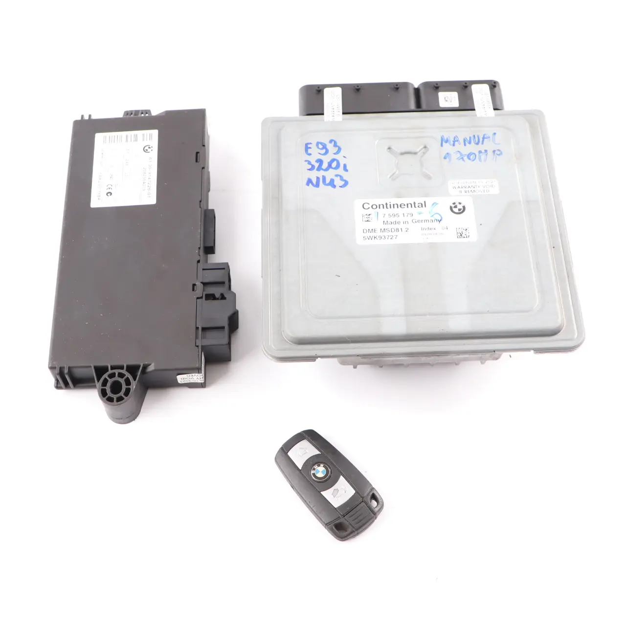 BMW E87 LCI E90 120i 320i  N43 170HP ECU Kit DME 7595179 CAS3 + Key Manual