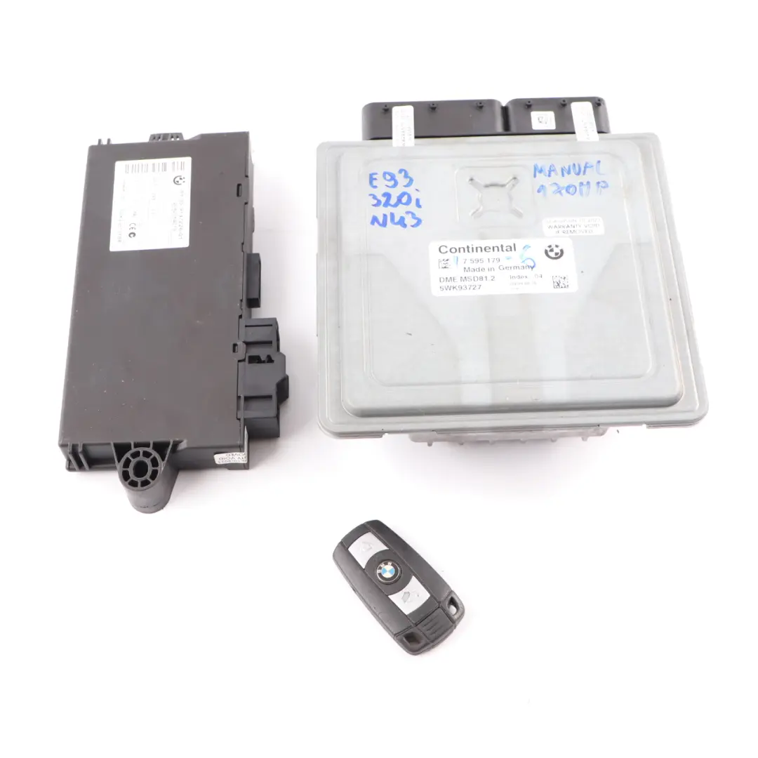 BMW E87 LCI E90 120i 320i N43 170HP ECU Kit DME CAS3 + Llave Automatico - SKU 7595179-6 - Número de pieza 7595179
