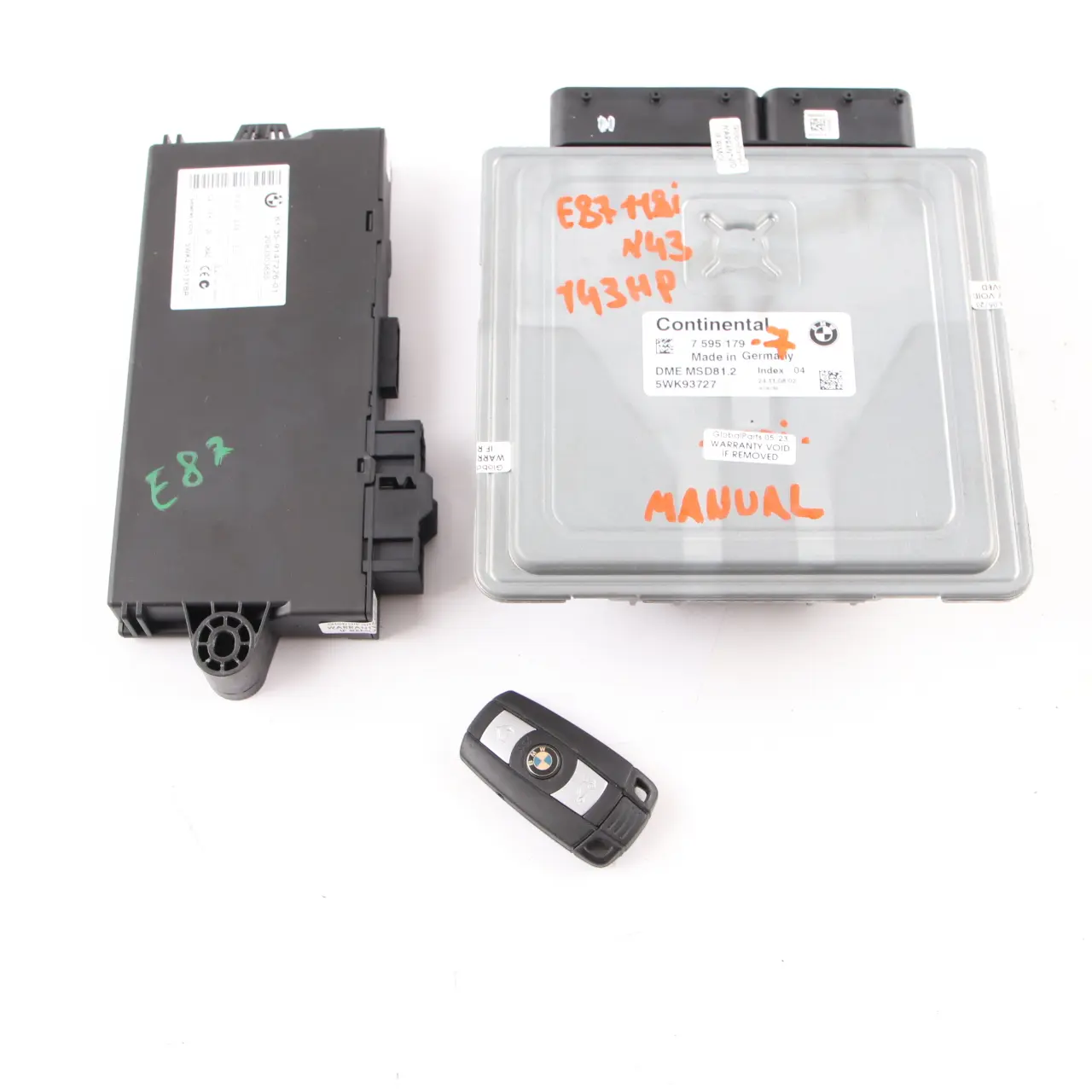 BMW E87 LCI E90 N43 118i 318i ECU Control Unit Kit DME 7595179 CAS3 + Key