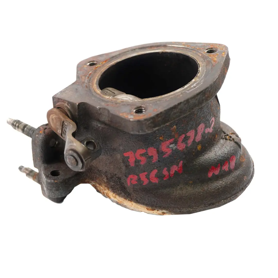 Cargador Escape Pieza para Mini R55 R56 R57 LCI N18 Motor Turbo con número de pieza 7595678 Mini R55 R56 R57 LCI N18 Motor Turbo Cargador Escape Pieza - SKU 7595678-2 - Número de pieza 7595678