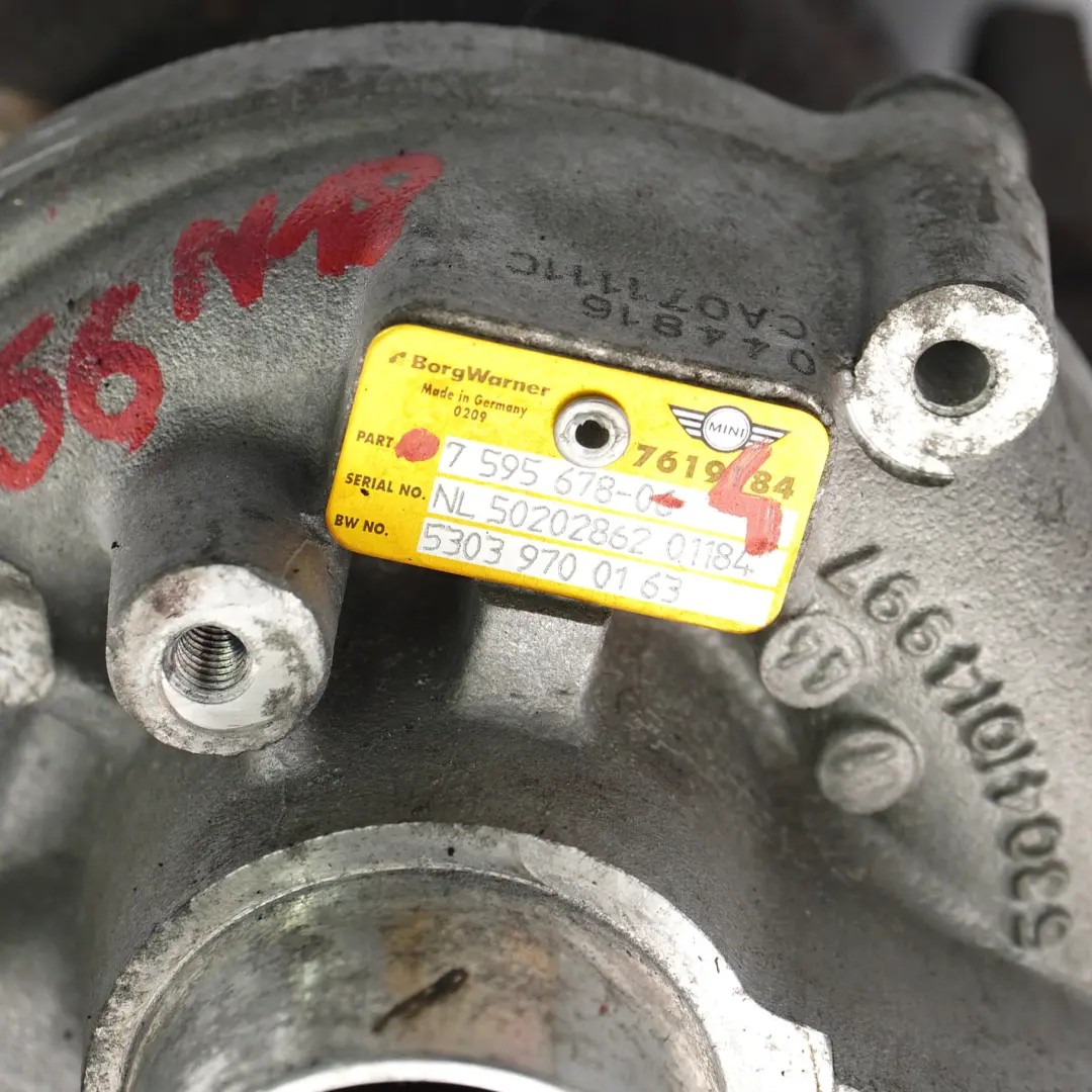 benzina N18 Turbocompressore per Turbo Mini Cooper S R55 R56 R57 LCI R60 con numero di parte 7595678 Turbo Mini Cooper S R55 R56 R57 LCI R60 benzina N18 Turbocompressore - SKU 7595678-4 - Numero di parte 7595678