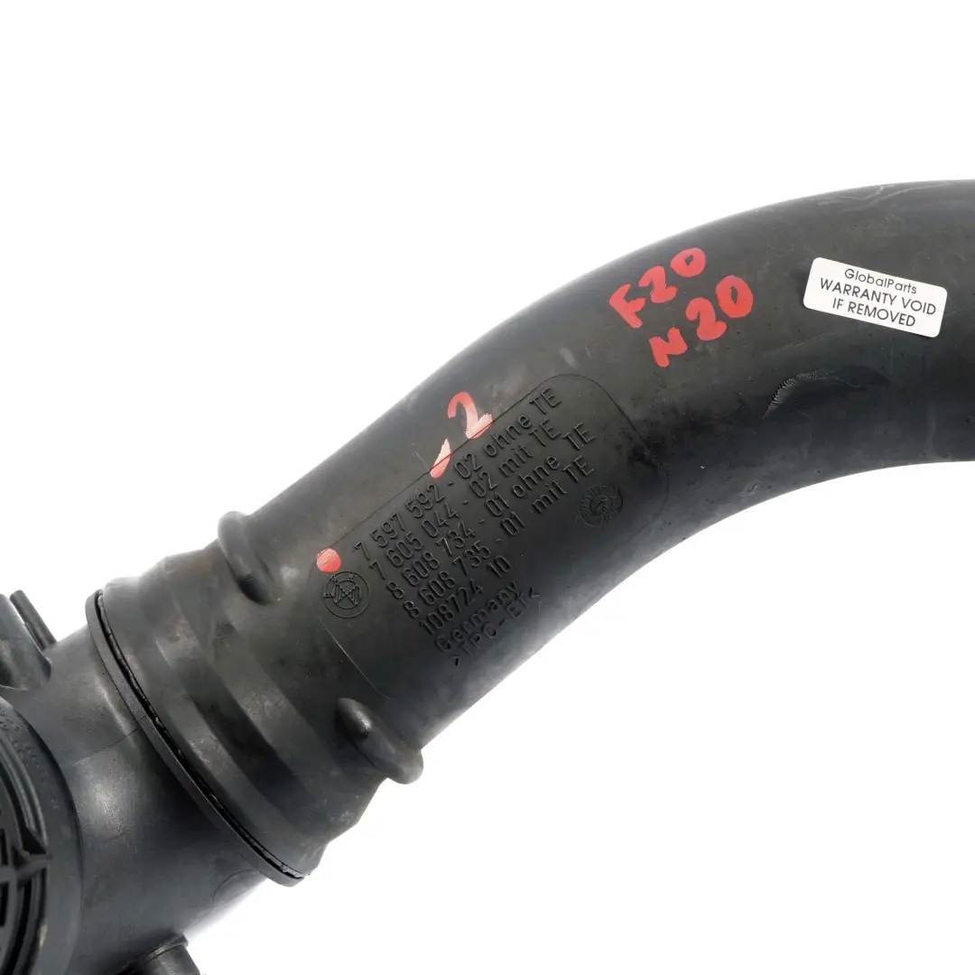  Intake Hose BMW F20 F21 125i F30 F31 320i 328i N20 Charge Air Duct - SKU 7597592-2 - Part number 7597592