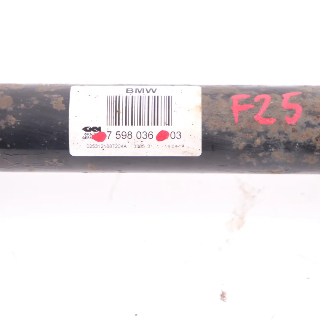 Półoś Prawy Tył 30dX 35dX D=38MM do BMW X3 F25 X4 F26 o numerze 7598036 BMW X3 F25 X4 F26 Półoś Prawy Tył 30dX 35dX D=38MM - SKU 7598036 - Numer Części 7598036