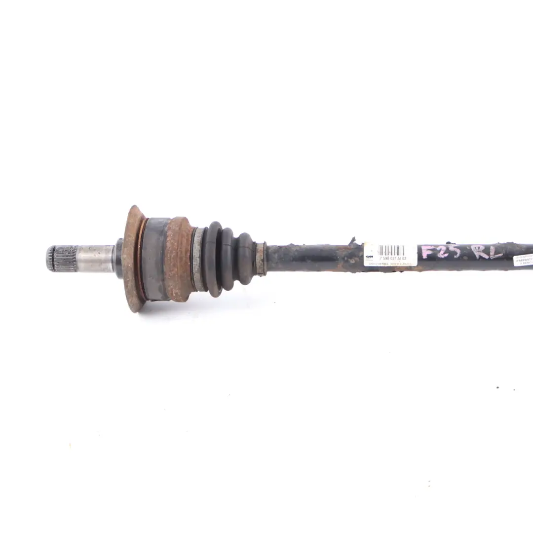 Arbre transmission BMW X3 F25 X4 F26 Arbre sortie essieu arrière gauche pour à propos du numéro de pièce 7598037 Arbre transmission BMW X3 F25 X4 F26 Arbre sortie essieu arrière gauche - SKU 7598037 - Numéro de pièce 7598037