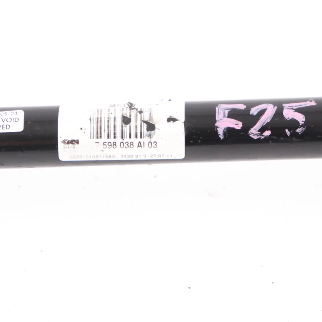 Eje de Transmisión Eje de Salida Eje Trasero Derecho para BMW X3 F25 X4 F26 con número de pieza 7598038 BMW X3 F25 X4 F26 Eje de Transmisión Eje de Salida Eje Trasero Derecho - SKU 7598038 - Número de pieza 7598038