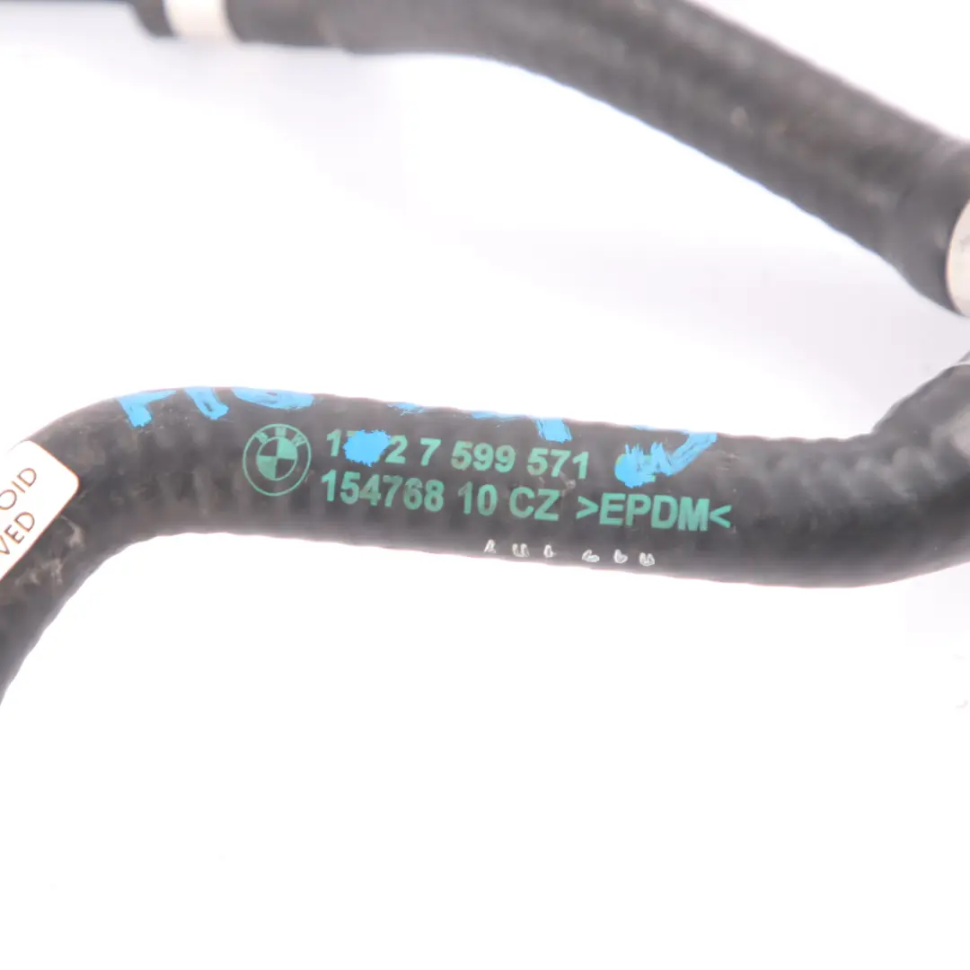 Coolant Hose BMW F10 N53 M5 F12 F13 M6 Engine Radiator Cooling Pipe Line to with Part number 7599571 Coolant Hose BMW F10 N53 M5 F12 F13 M6 Engine Radiator Cooling Pipe Line - SKU 7599571 - Part number 7599571