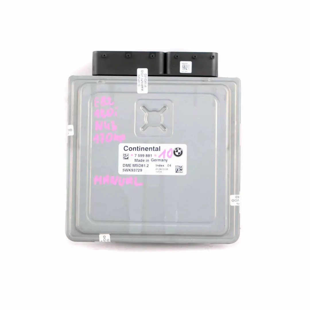BMW E87 LCI E90 120i 320i Petrol N43 170HP ECU KIT DME CAS3 Key Manual - SKU 7599881-10 - Part number 7599881