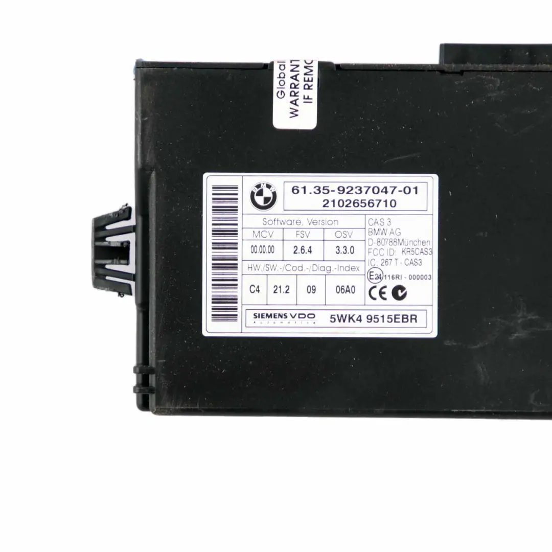 BMW E87 LCI E90 120i 320i Petrol N43 170HP ECU KIT DME CAS3 Key Manual - SKU 7599881-10 - Part number 7599881