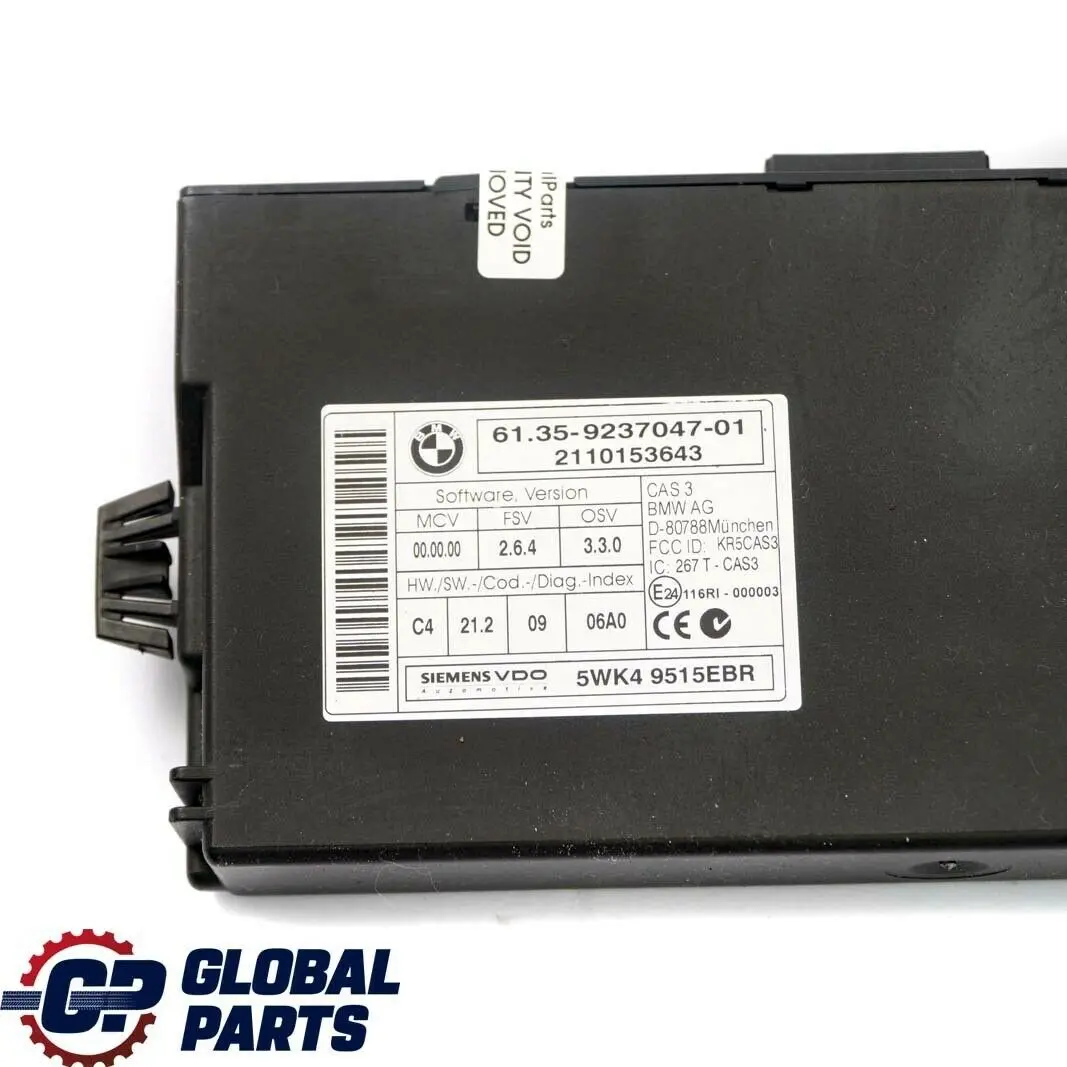 BMW E87 LCI E90 E91 118i 318i Petrol N43 143HP ECU KIT DME CAS3 + Key - SKU 7599881-1 - Part number 7599881