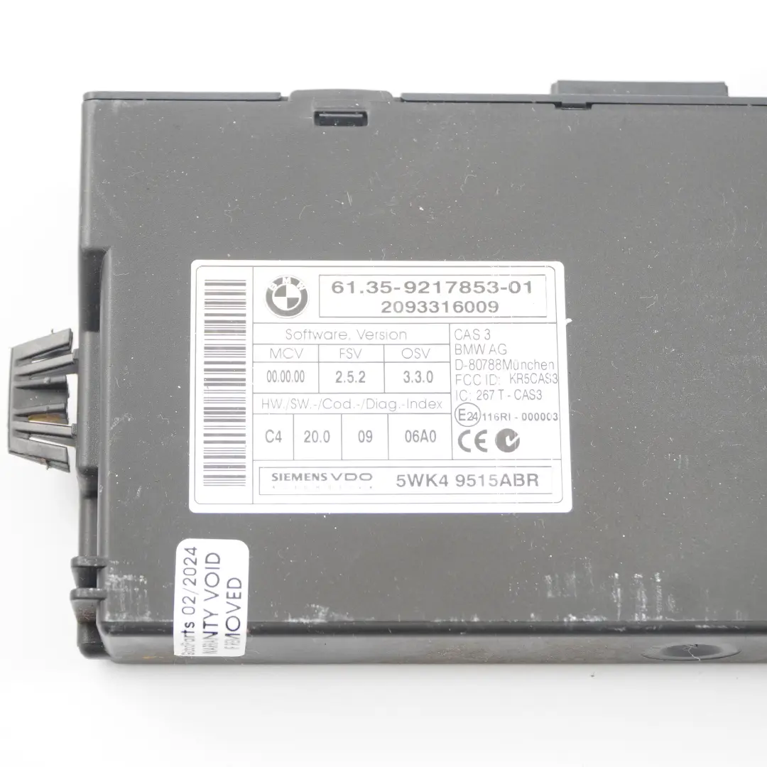 Benzina N43 170Hp Ecu Kit Dme Cas3 Chiave Manuale per BMW E90 320I con numero di parte 7599881 BMW E90 320I Benzina N43 170Hp Ecu Kit Dme Cas3 Chiave Manuale - SKU 7599881-3 - Numero di parte 7599881