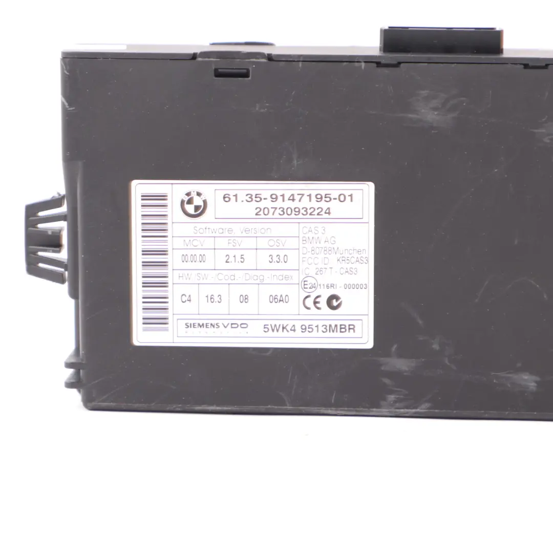 BMW E81 E87 LCI 116i 1.6 N43 122HP Kit ECU DME CAS3 Chiave Manuale - SKU 7599881-6 - Numero di parte 7599881