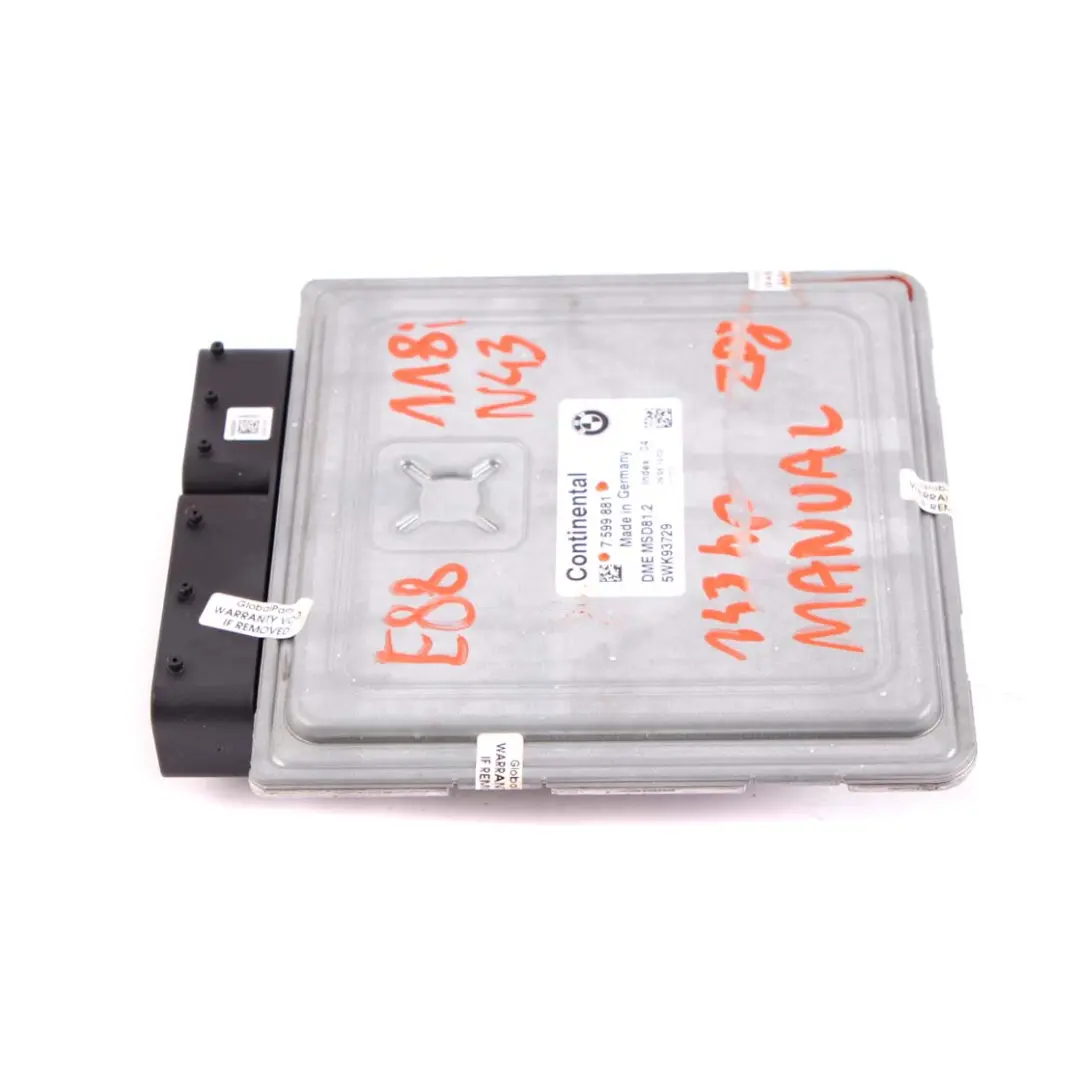 Benzina N43 143HP ECU Unità controllo DME per BMW E87 LCI E90 118i 318i con numero di parte 7599881 BMW E87 LCI E90 118i 318i Benzina N43 143HP ECU Unità controllo DME - SKU 7599881-9 - Numero di parte 7599881