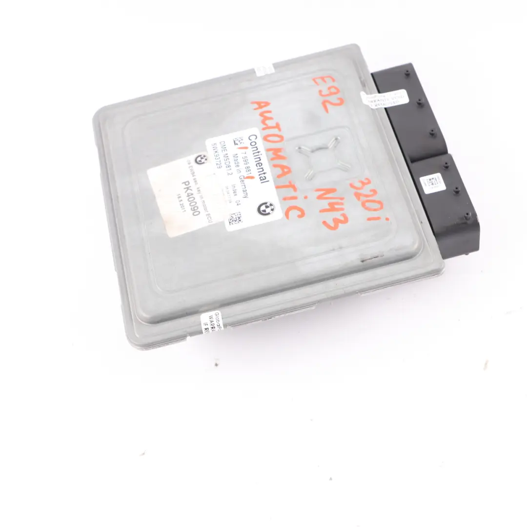 N43 120i 320i 170HP Engine Unit ECU DME Automatic to BMW E87 LCI E90 E91 with Part number 7599881 BMW E87 LCI E90 E91 N43 120i 320i 170HP Engine Unit ECU DME Automatic - SKU 7599881 - Part number 7599881