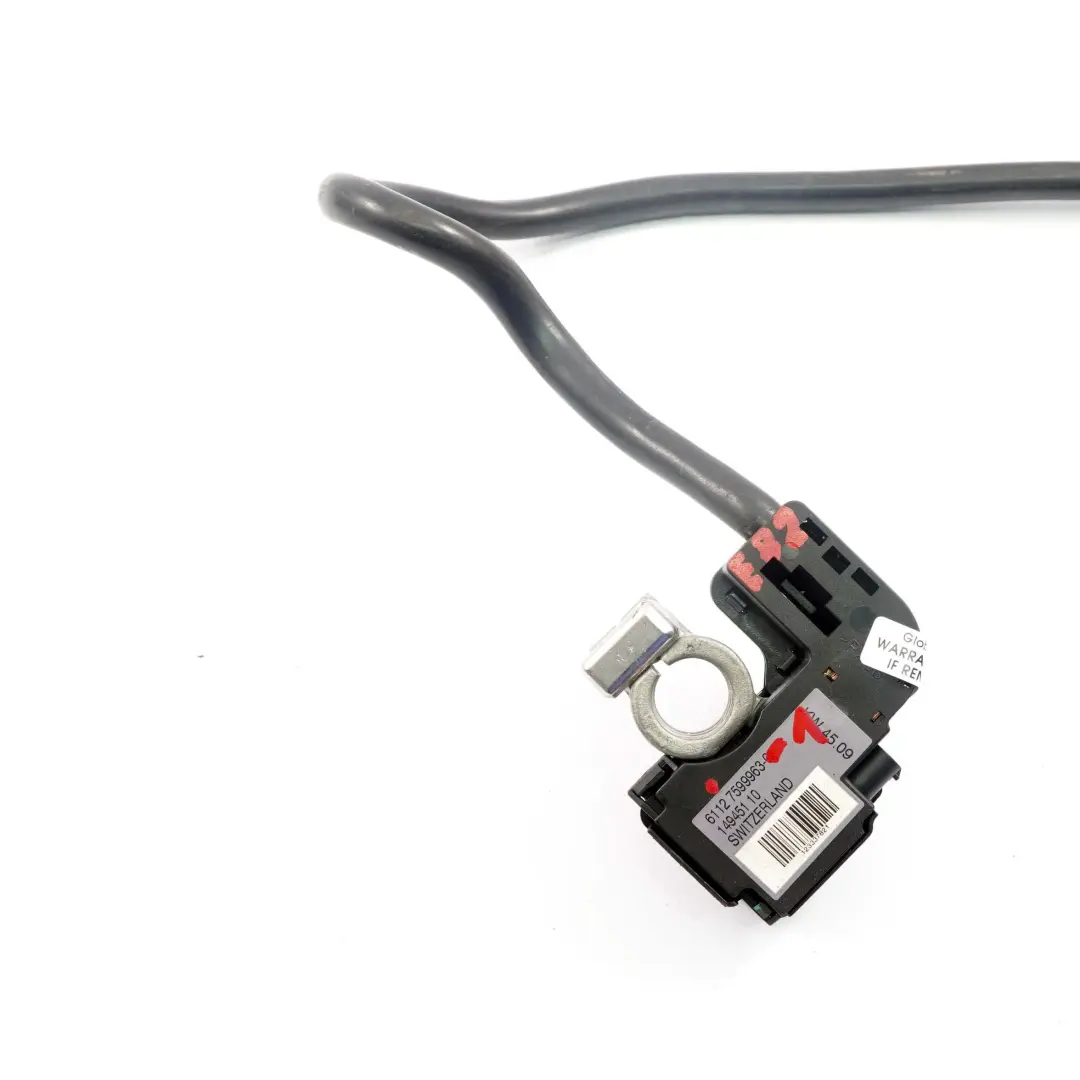 BMW E82 E88 E89 Cable IBS Cableado Del Negro Negativo De La Batería - SKU 7599963-1 - Número de pieza 7599963