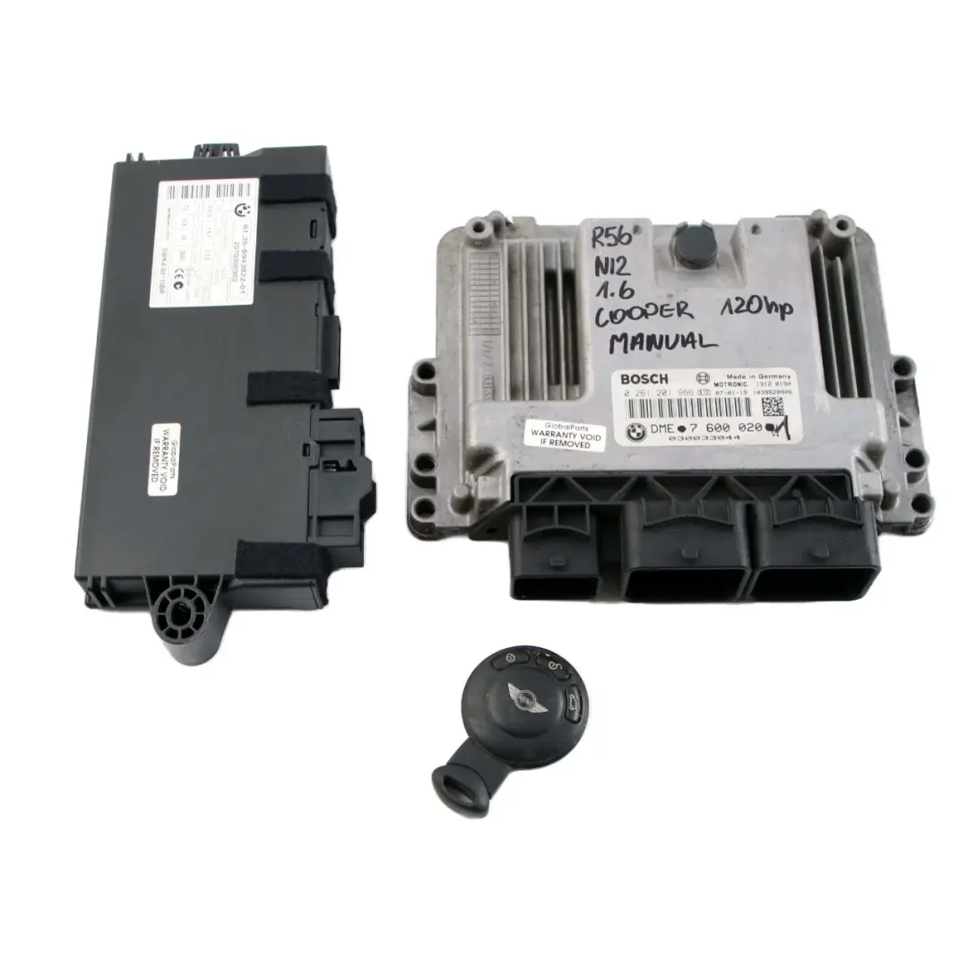 Mini Cooper R56 N12 1.6 120HP ECU Control Unit Kit DME CAS3 Key Manual - SKU 7600020-1 - Part number 7600020