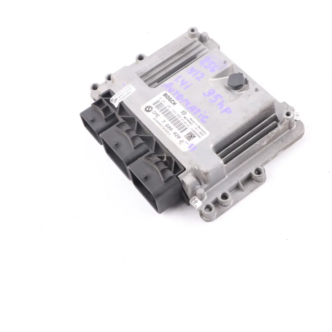 95HP Engine Unit Module ECU DME Automatic pour Mini One R56 N12 1.4 à propos du numéro de pièce 7600020 Mini One R56 N12 1.4 95HP Engine Unit Module ECU DME Automatic - SKU 7600020-11 - Numéro de pièce 7600020