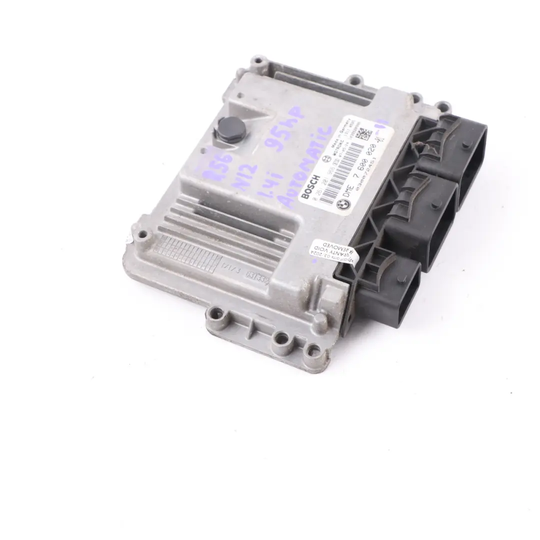 Mini One R56 N12 1.4 95HP Engine Control Unit Module ECU DME Automatic - SKU 7600020-11 - Part number 7600020